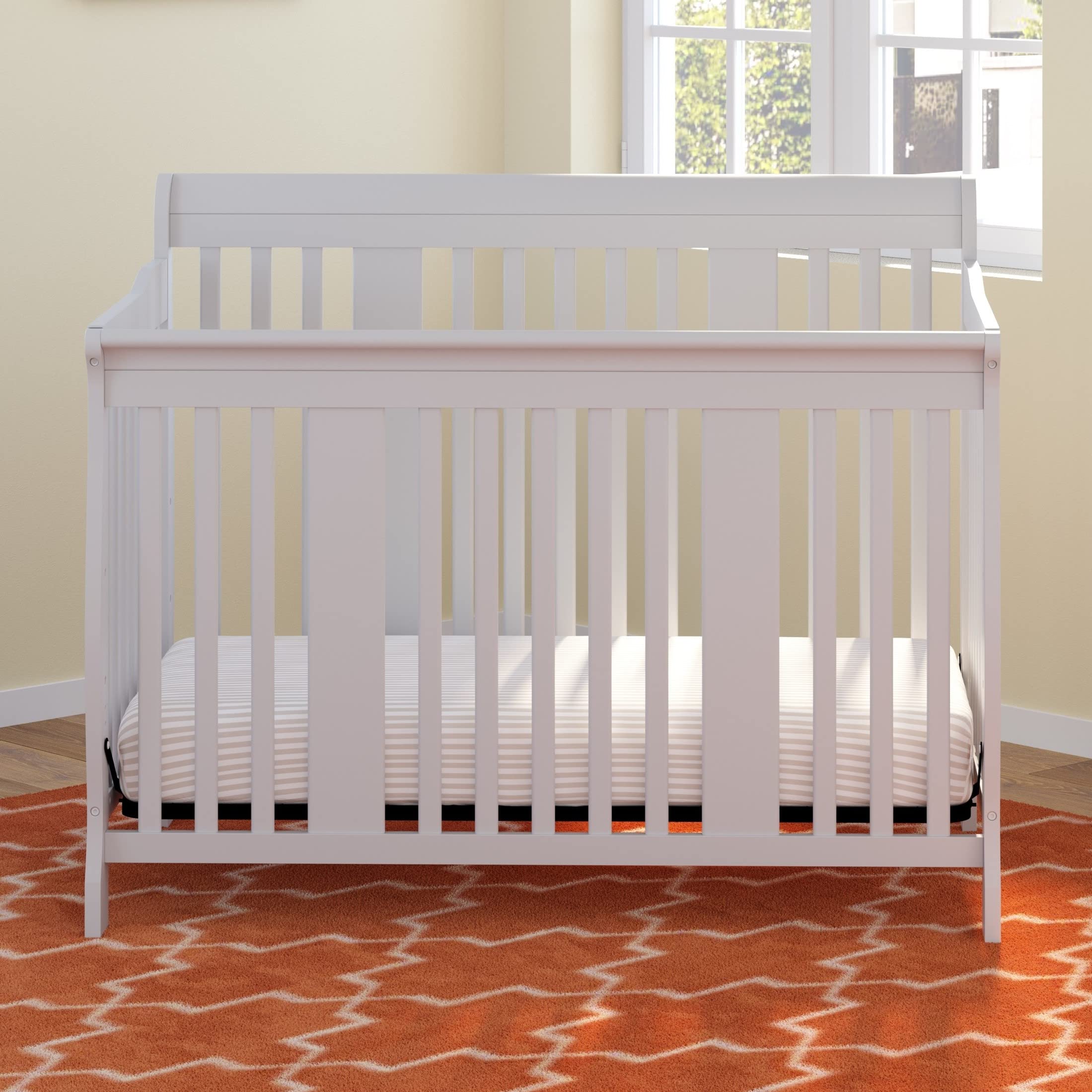 Tuscany 4-in-1 Convertible Crib (White) - Easily Converts