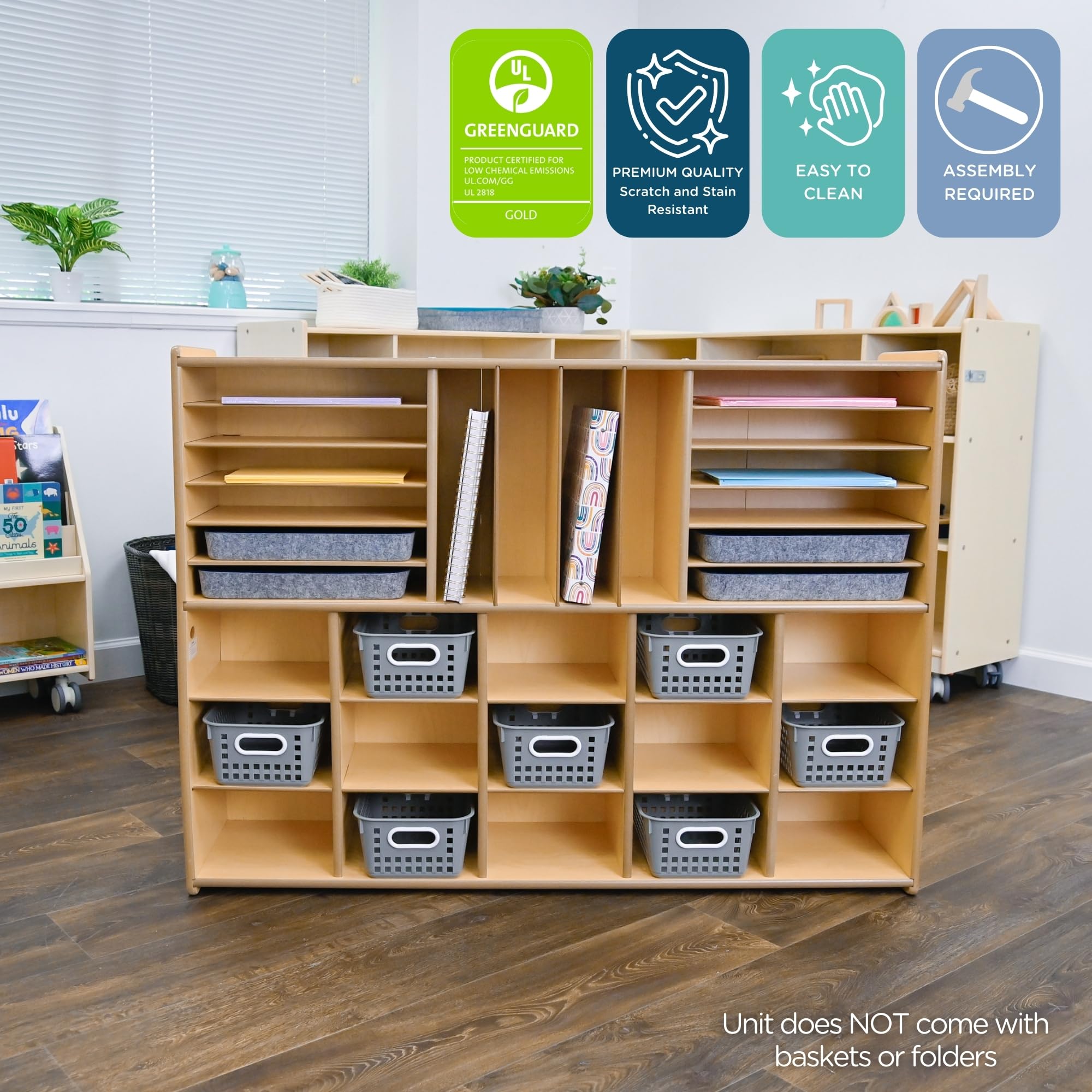 Multi-Section Classroom Organizer for Kids and Toddlers
