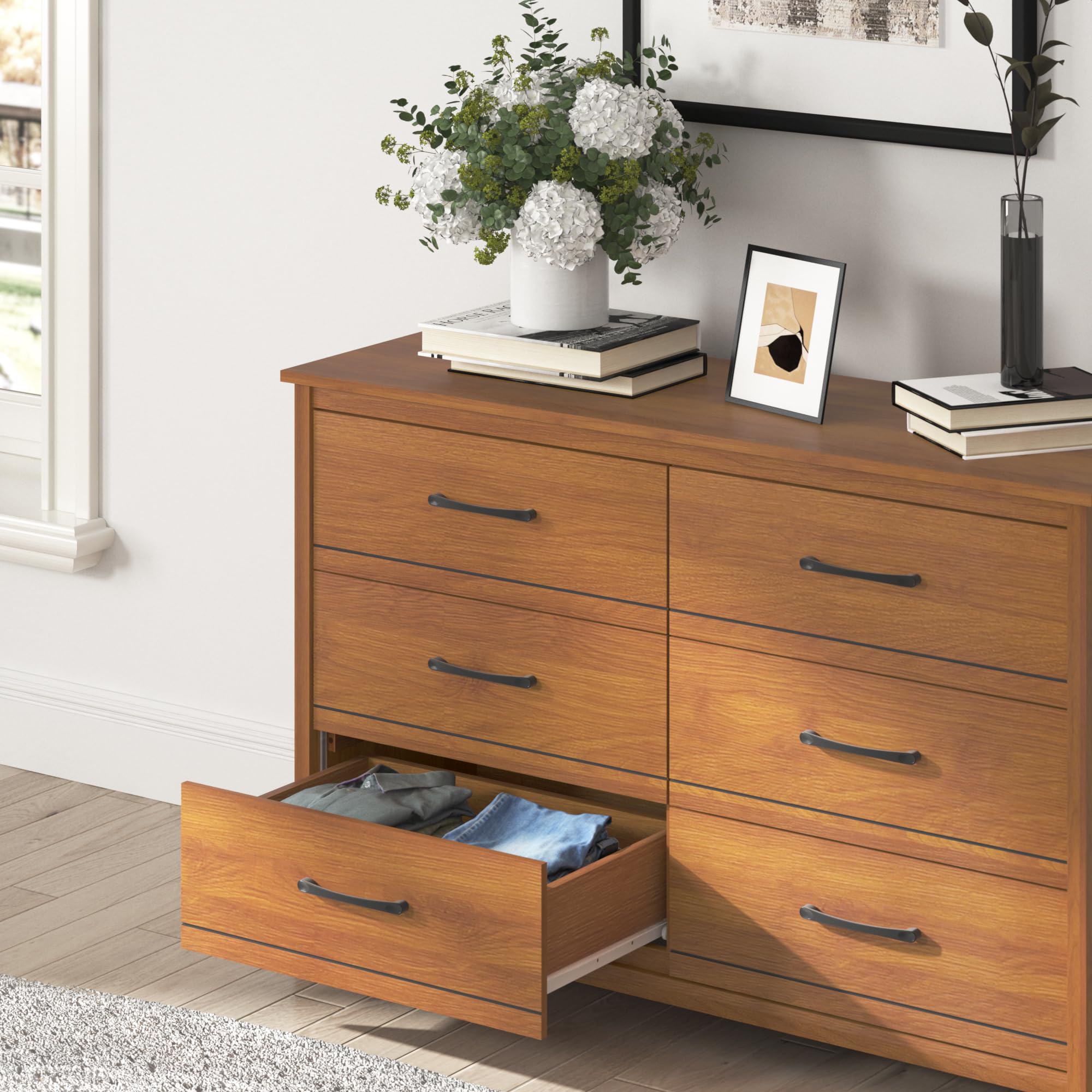 Dresser for Bedroom with Interlock, Wood Dresser for Closet