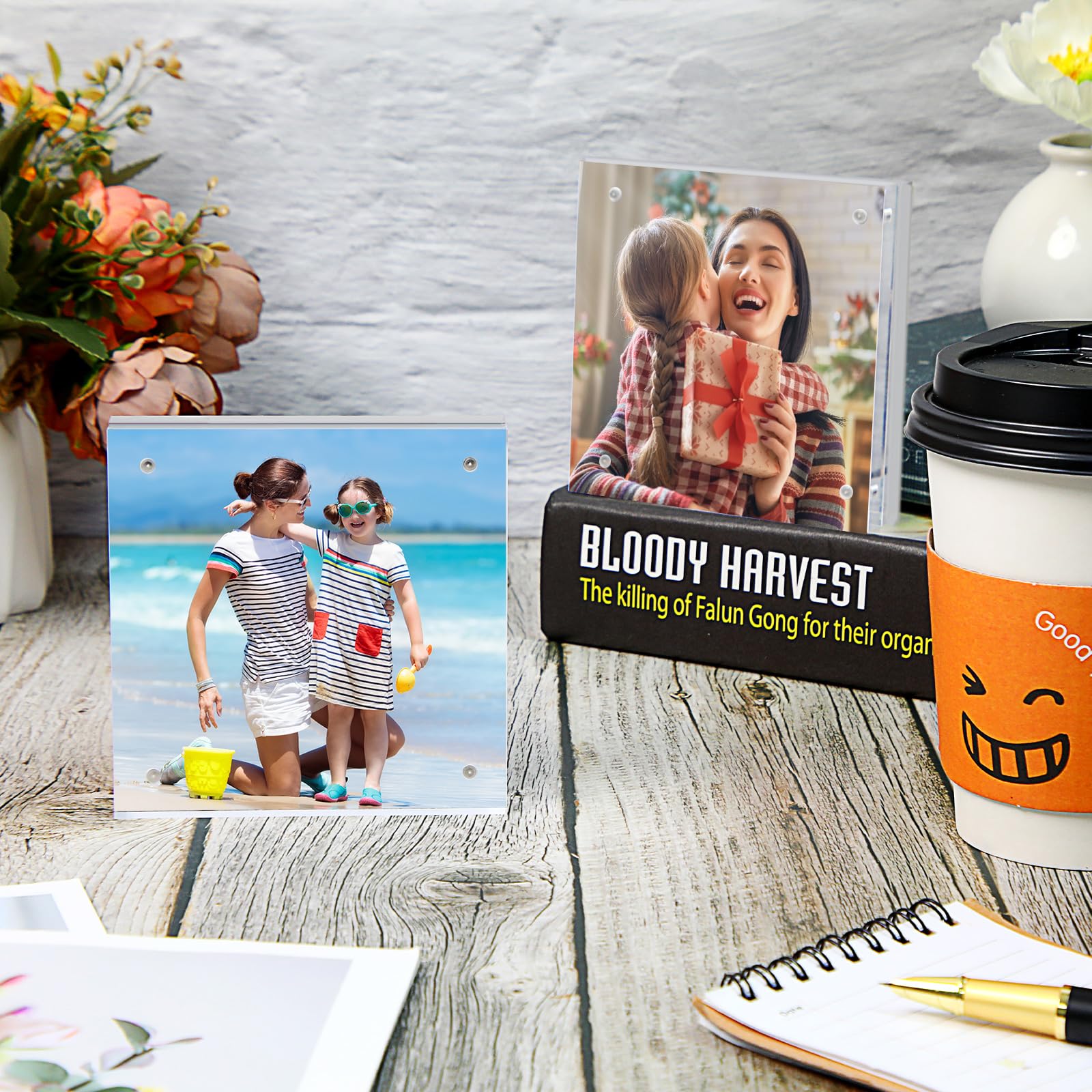 20 Pcs Acrylic Picture Frame Bulk Clear Acrylic Photo Frame Magnetic Desktop Display