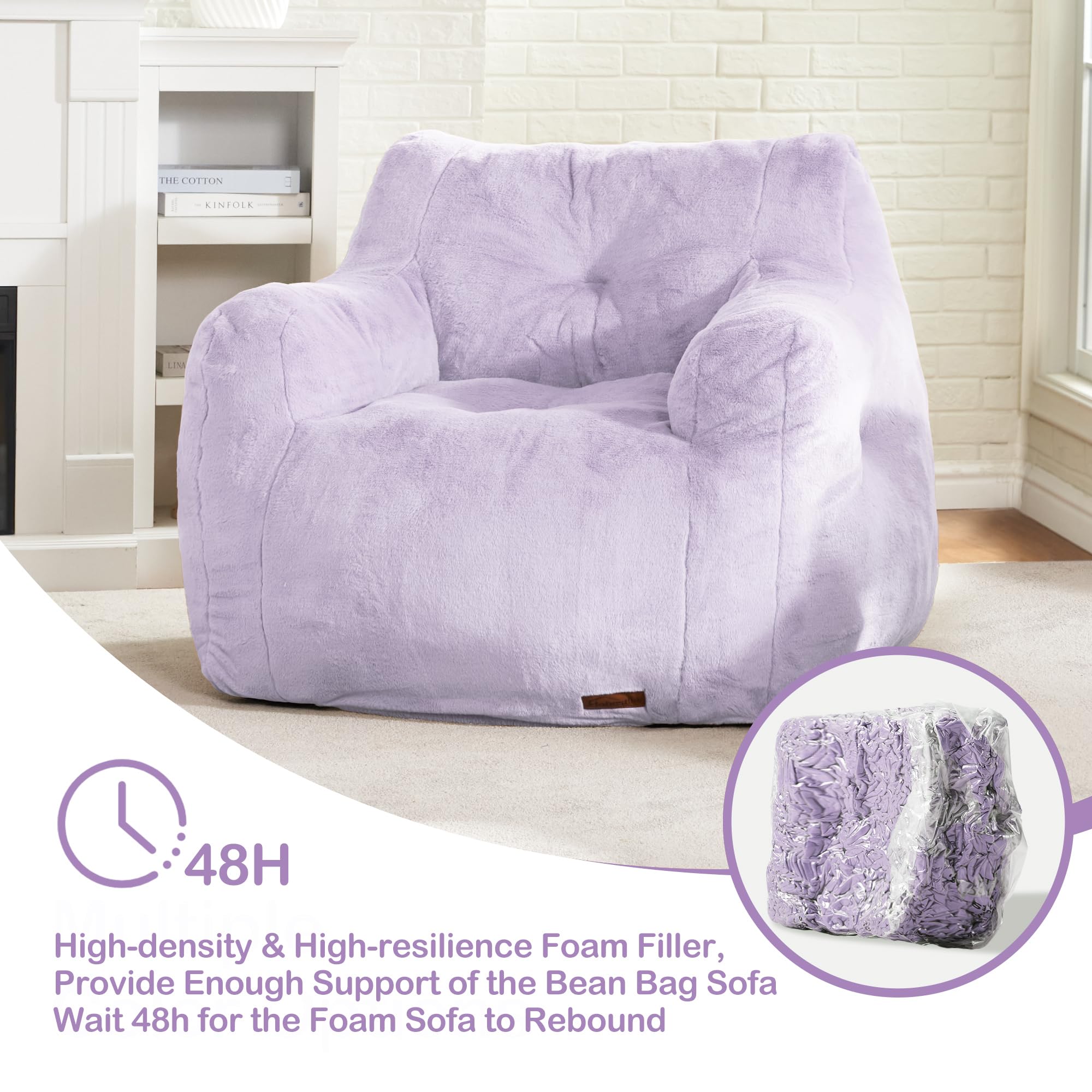 Small Bean Bag Chair with Arms