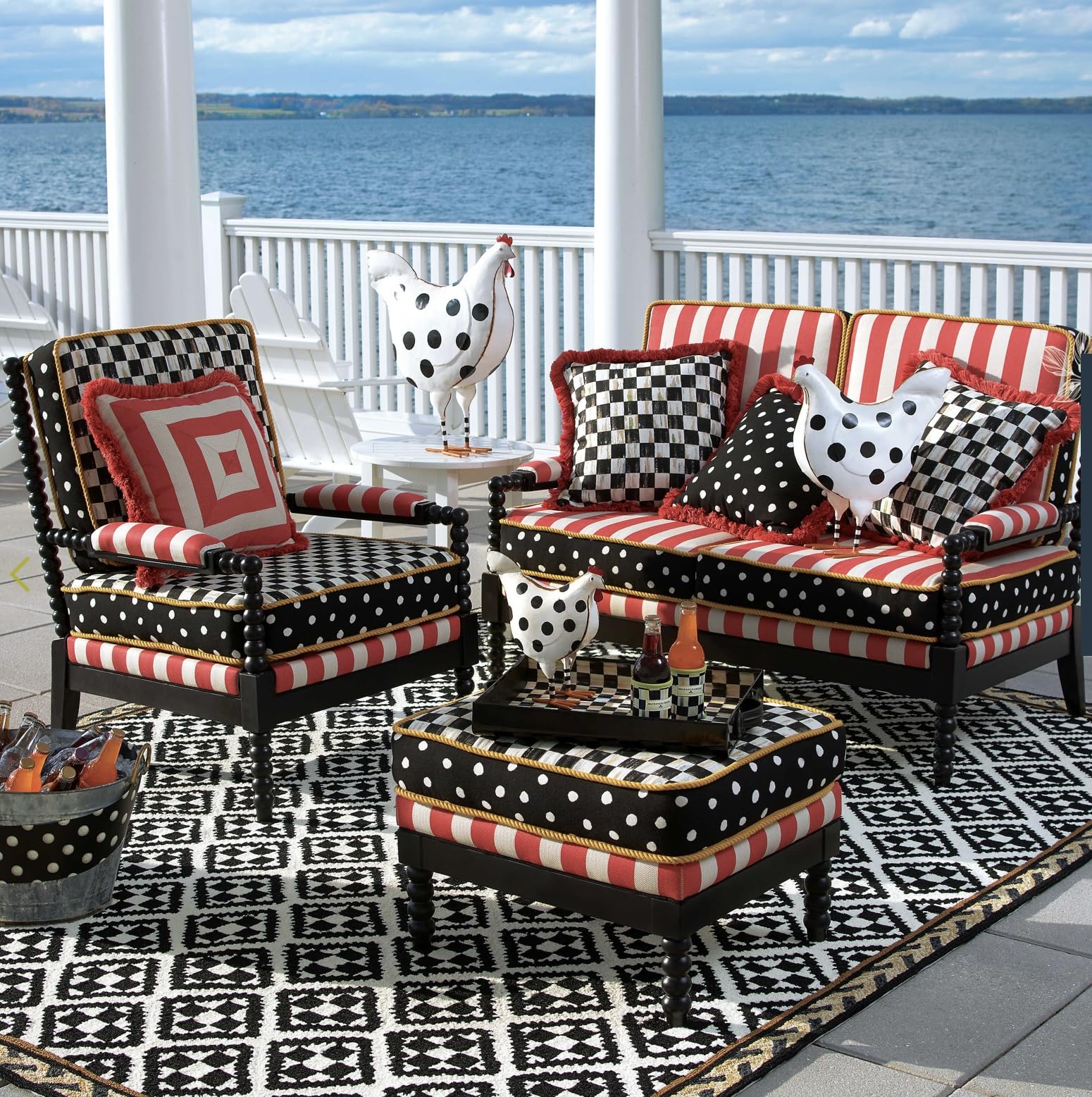 Courtly Check Square Pillow