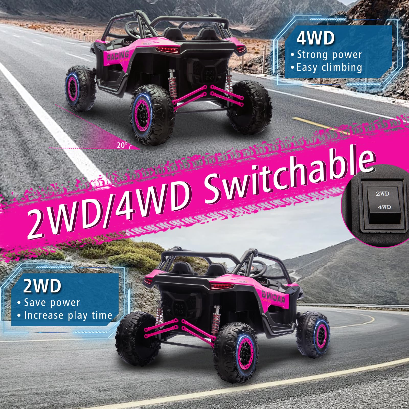 2 Seater Electric Ride On Car with Remote Control