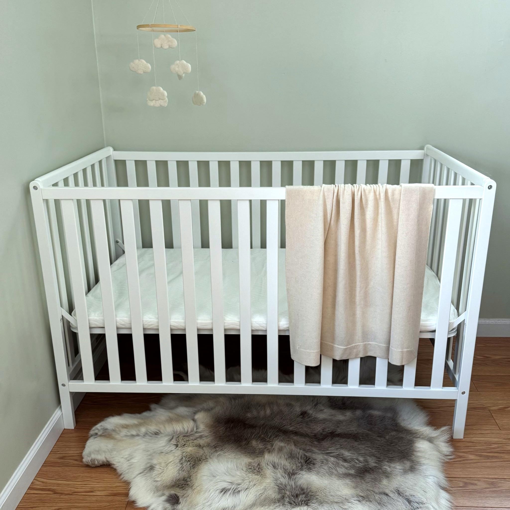 Cashmere Baby Blanket Luxe Knit Design in Natural - 32" x 40"