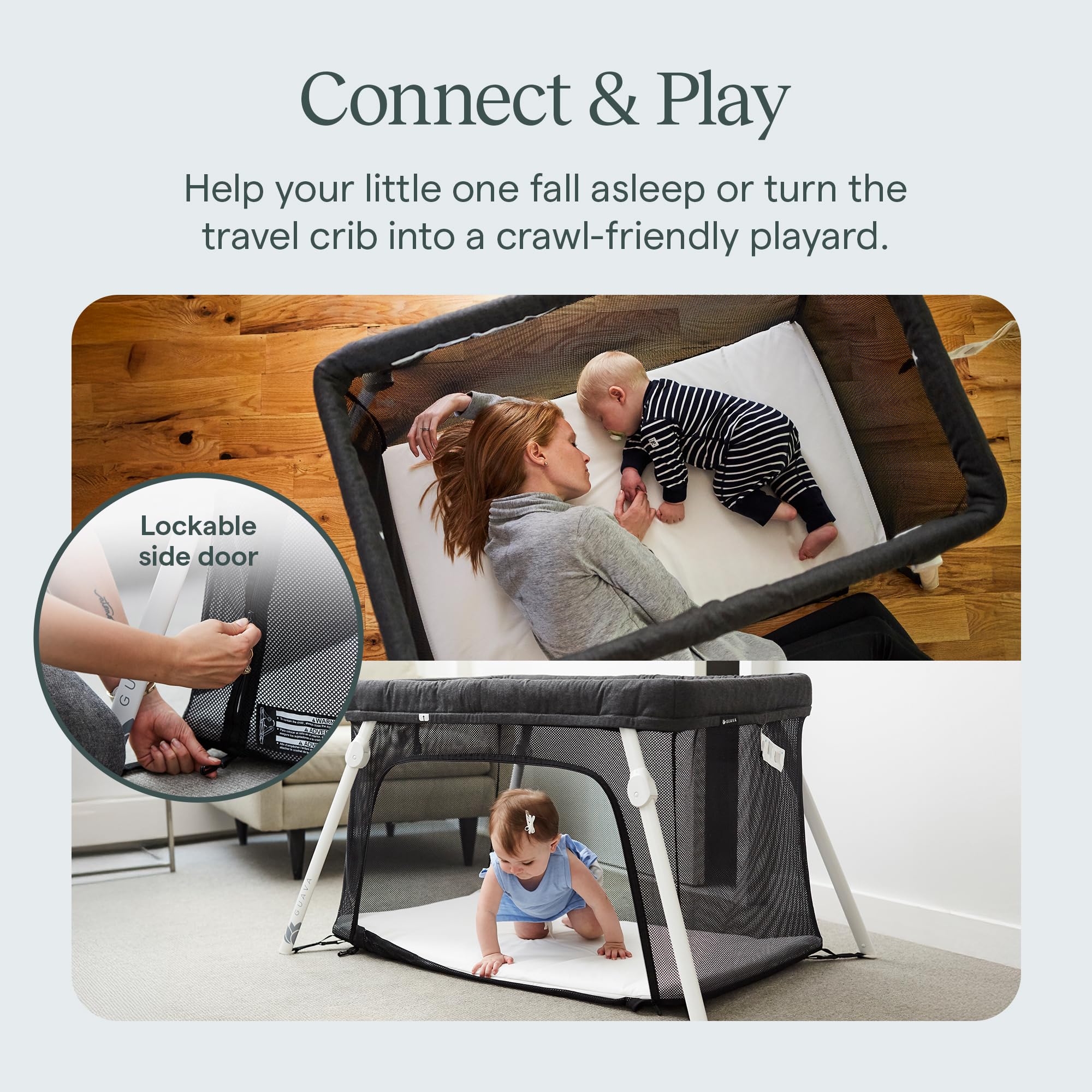 Portable Travel Crib with Backpack