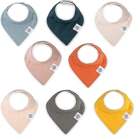 Bandana Drool Bibs 8 Pack Baby Bibs for Boys, Girls, Unisex