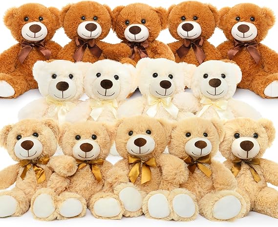 14 Piece Teddy Bears Bulk Baby Shower,14 Inch Cute Teddy Bear Stuffed Animals Plush