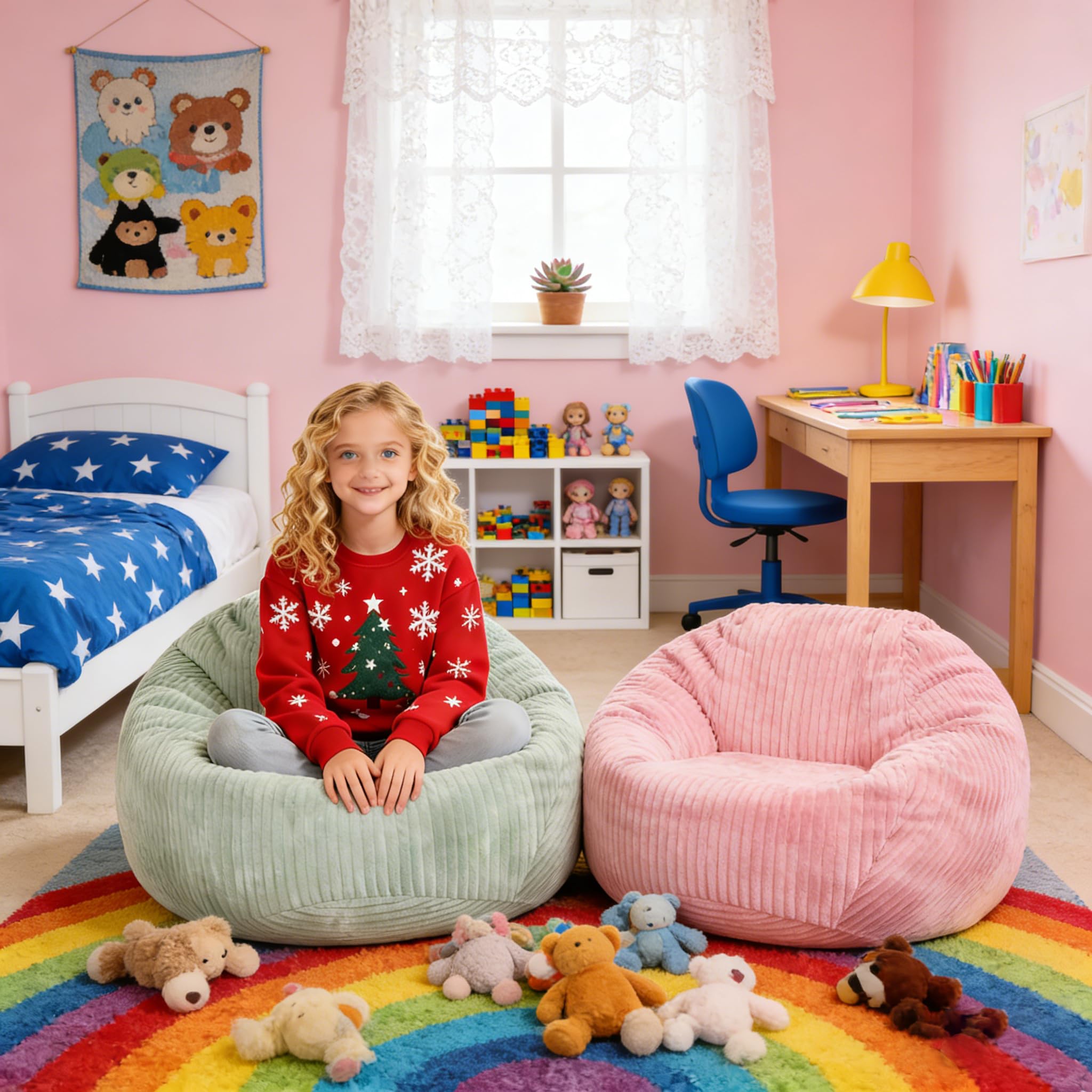 Memory Foam Bean Bag Chair for Kids and Teens