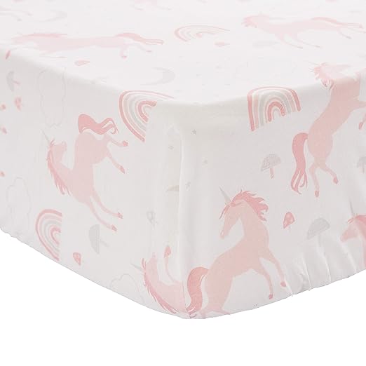 Colette Crib Bed Set - Baby Nursery Set - Grey Pink White