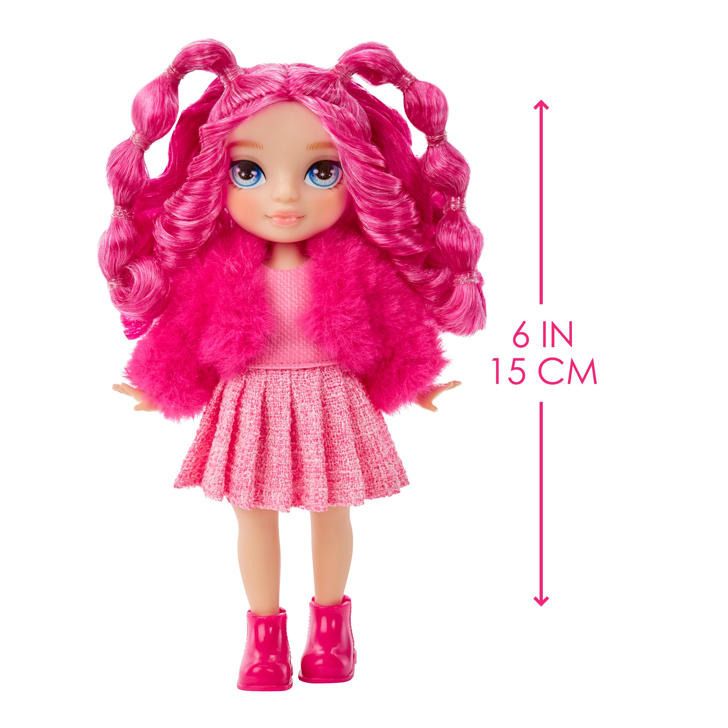 Littles – Magenta Monroe, Pink 5.5" Posable Small Doll with Purse, Magical Pet Kitty