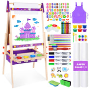 Art Easel for Kids Easel for Toddlers,Adjustable Standing Wooden Toddler Easels Kid
