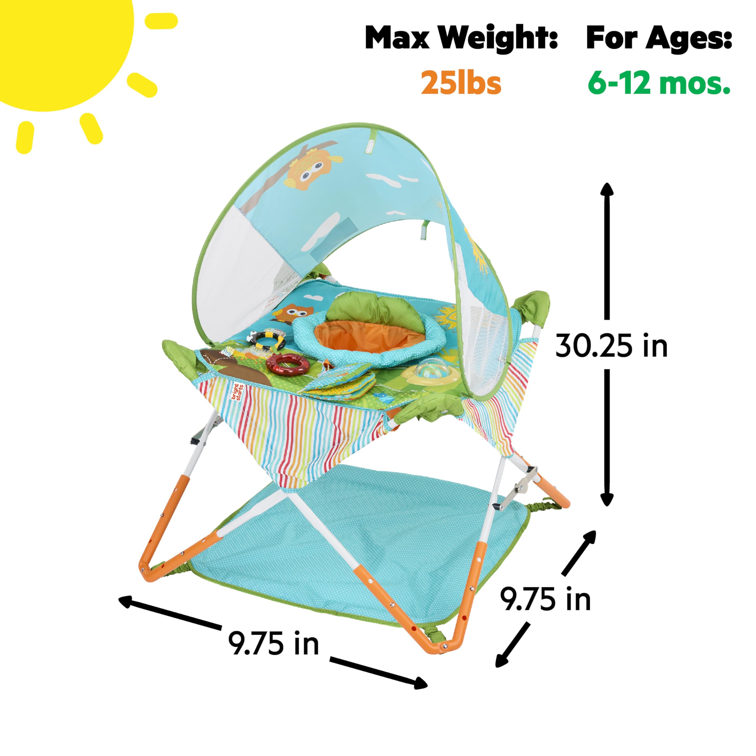 Portable Baby Activity Jumper with Canopy
