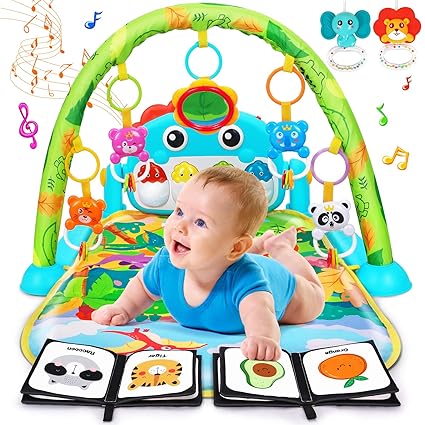Baby Gym Play Mats Baby Toys Tummy Time Mat Musical Activity Center