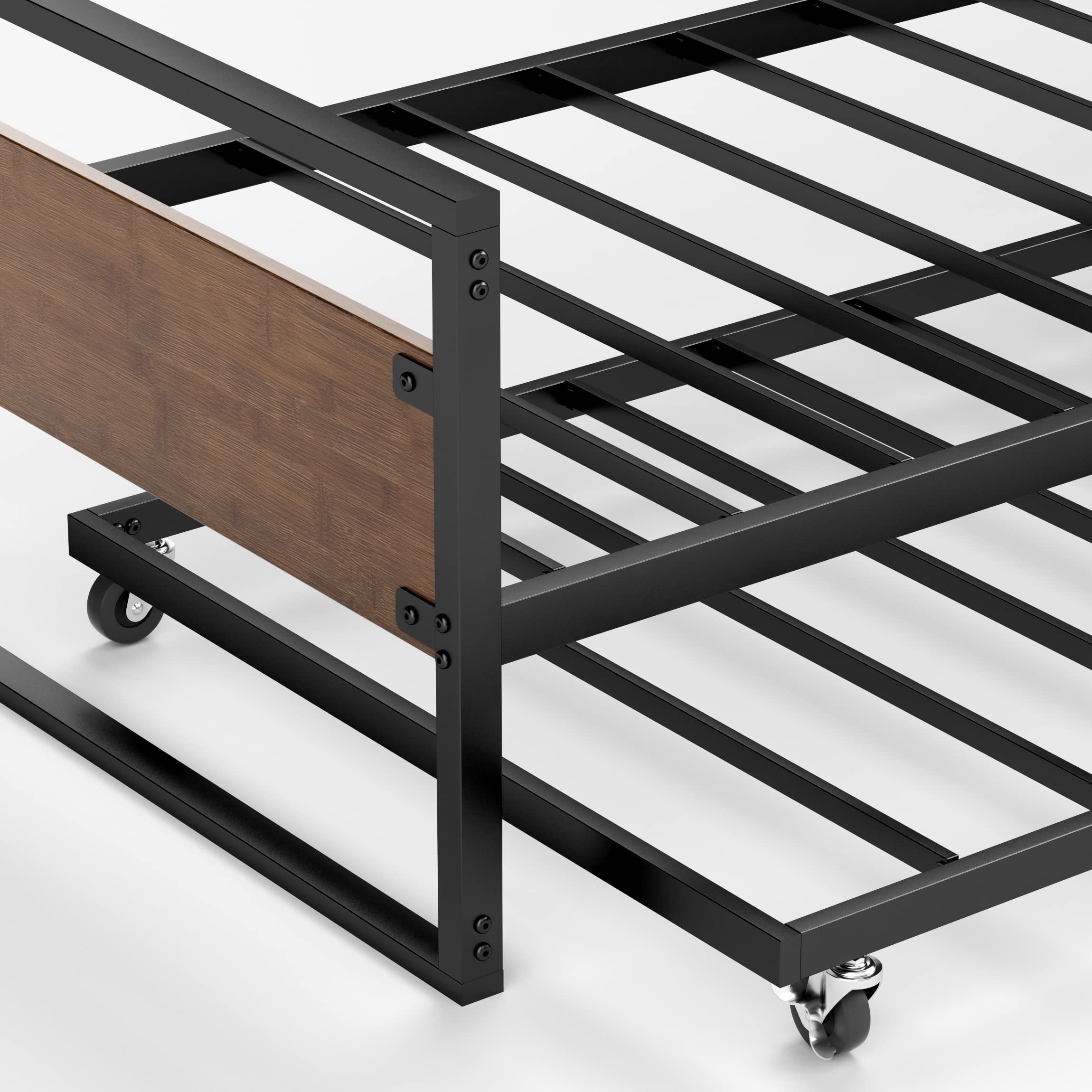 Bamboo Metal Daybed with Trundle Twin Size