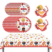 BBQ Party Decorations BBQ Baby Shower Tableware | Serve 16 Birthday Party Plates