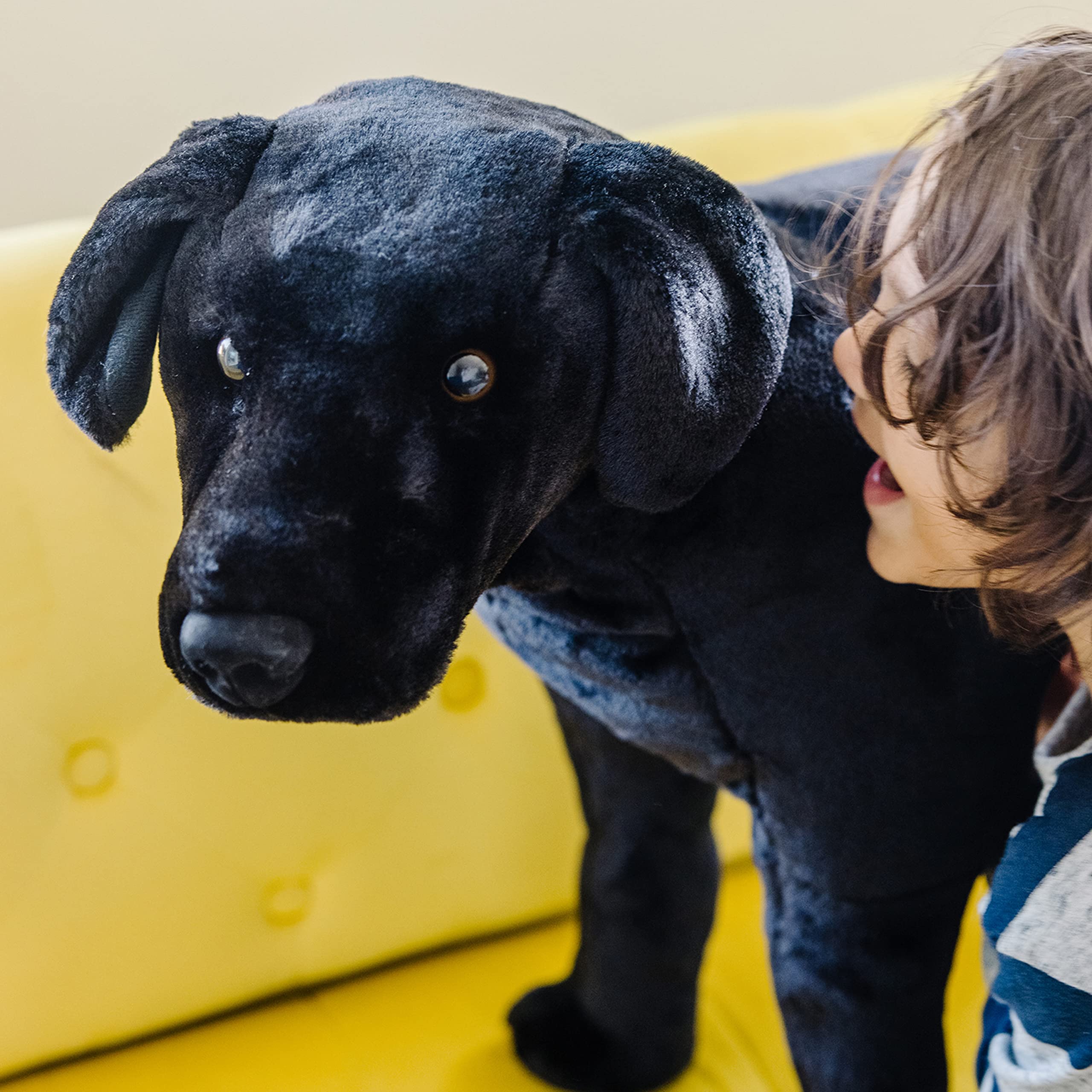 Giant Black Lab - Lifelike Stuffed Animal Dog (over 2 feet tall)