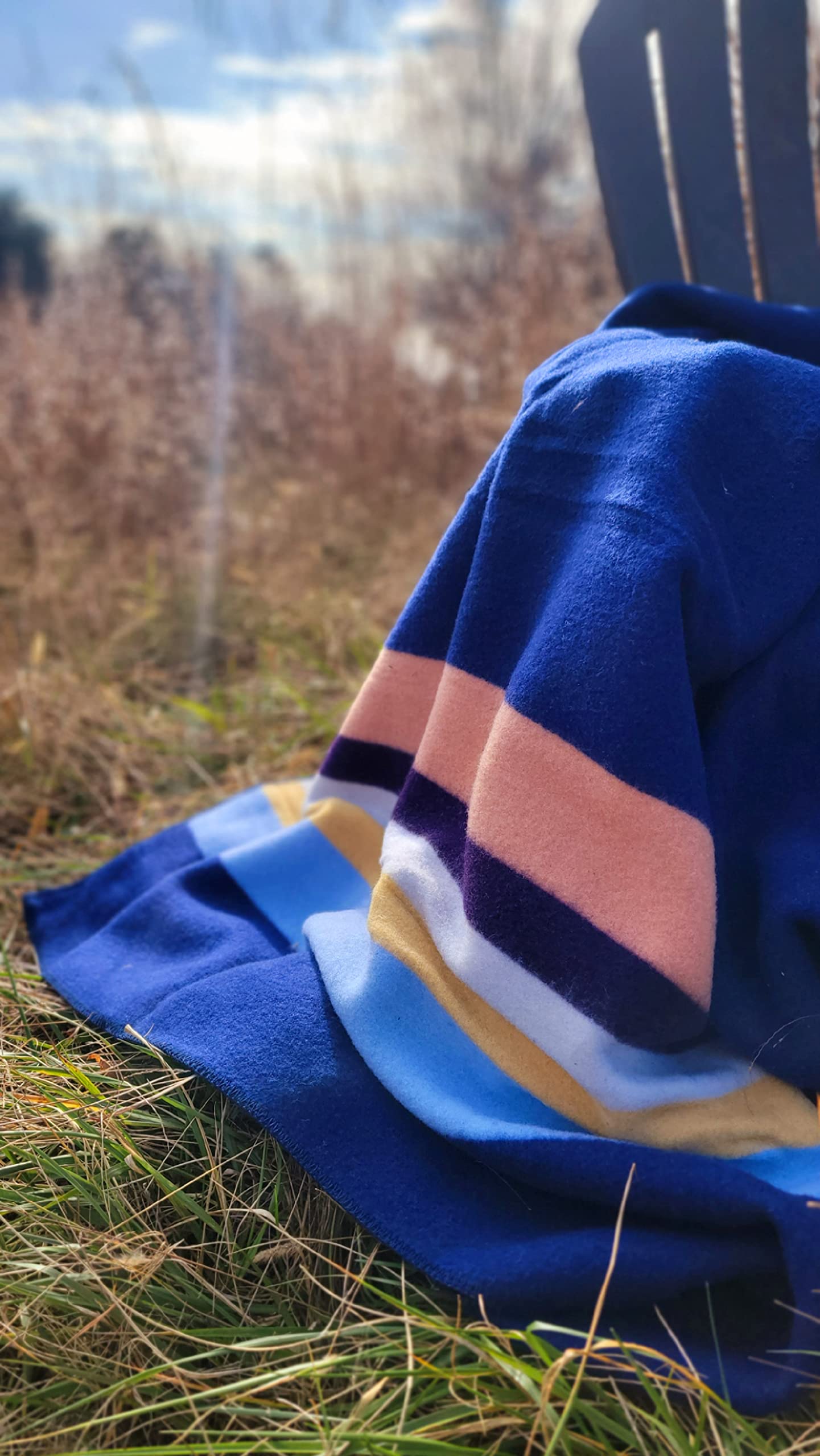 Merino Wool Blanket Full Queen Pacific Nights