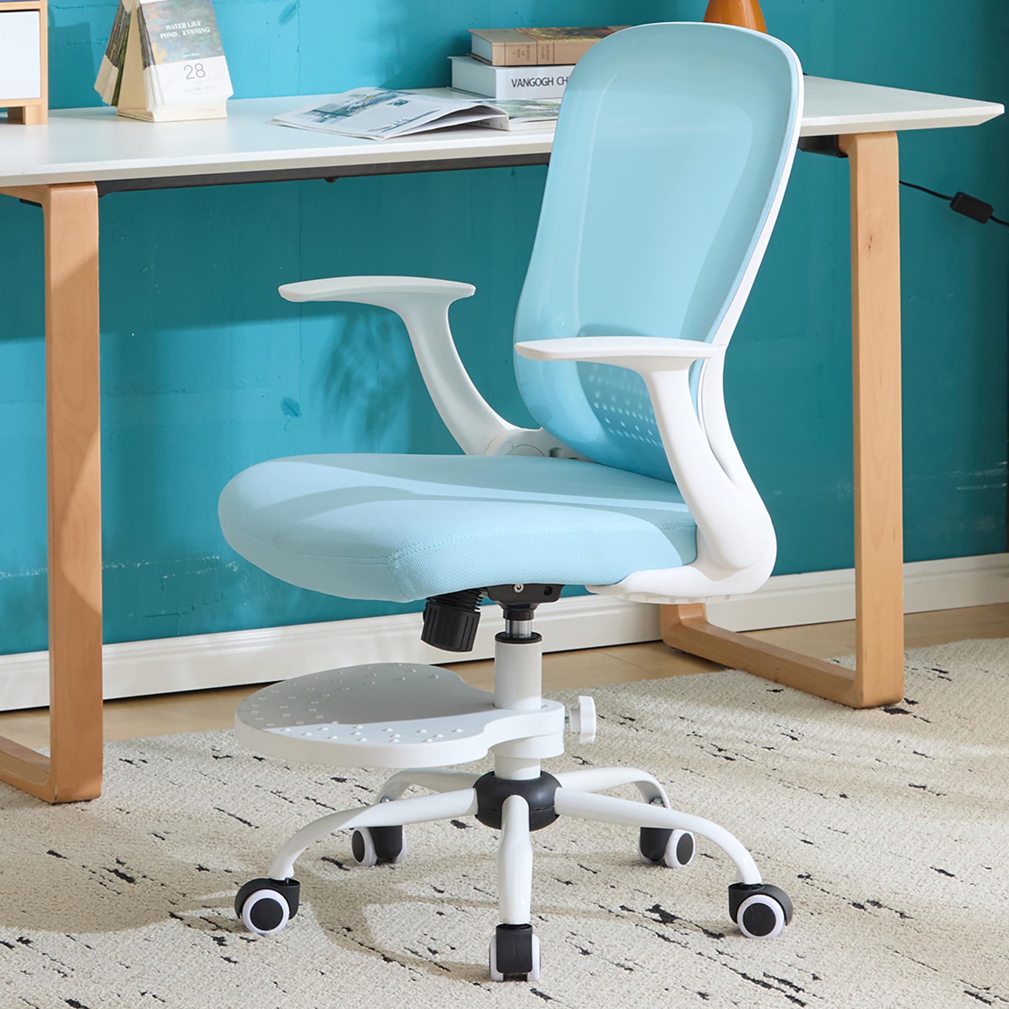 Ergonomic Kids Desk Chair with Adjustable Footrest