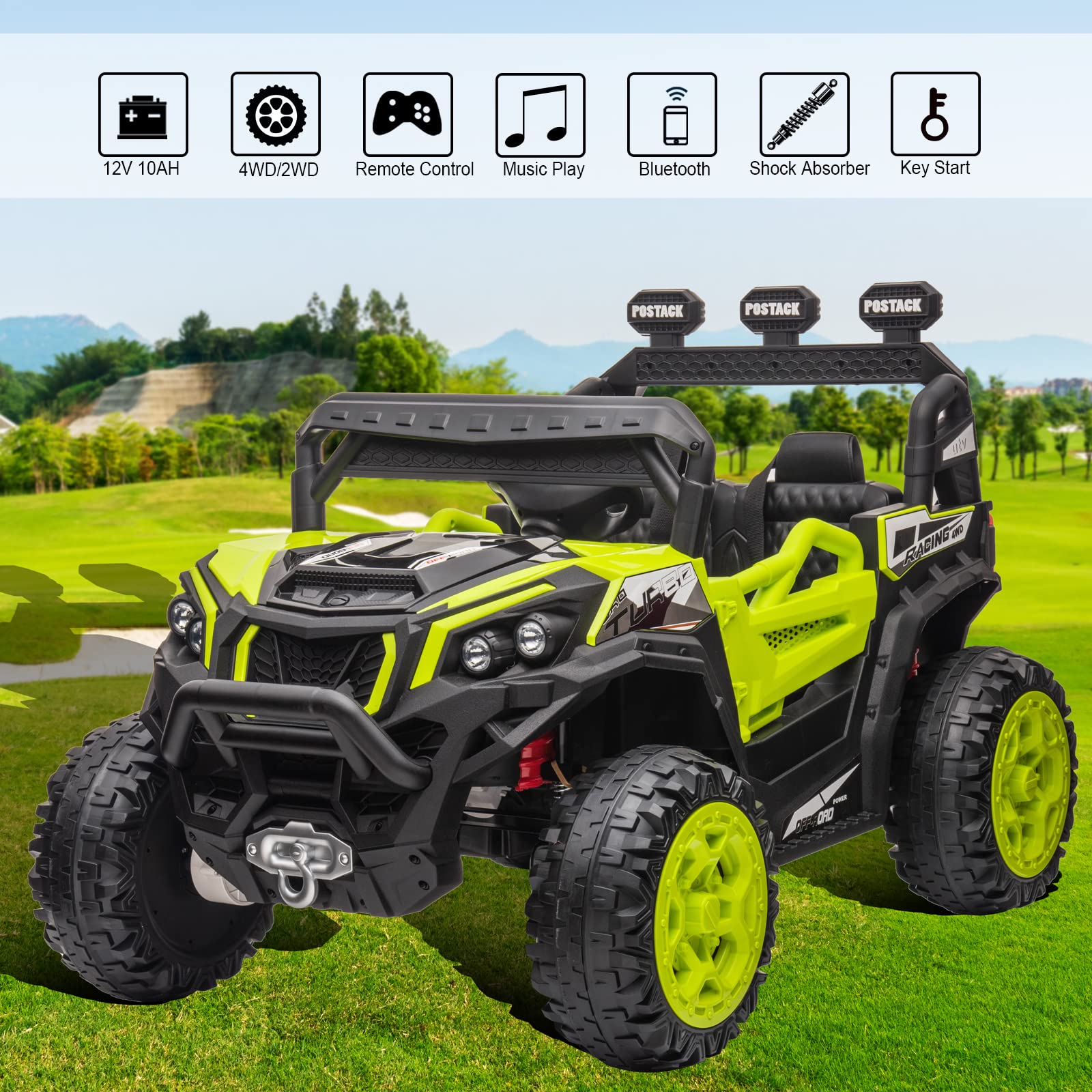 24V Electric Ride On Car for Kids Ages 4-8