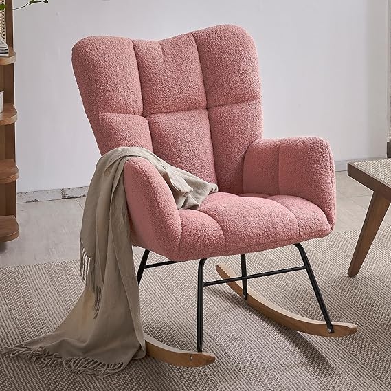 Rocking Chairs, High Back Teddy Glider Rocking Chair,
