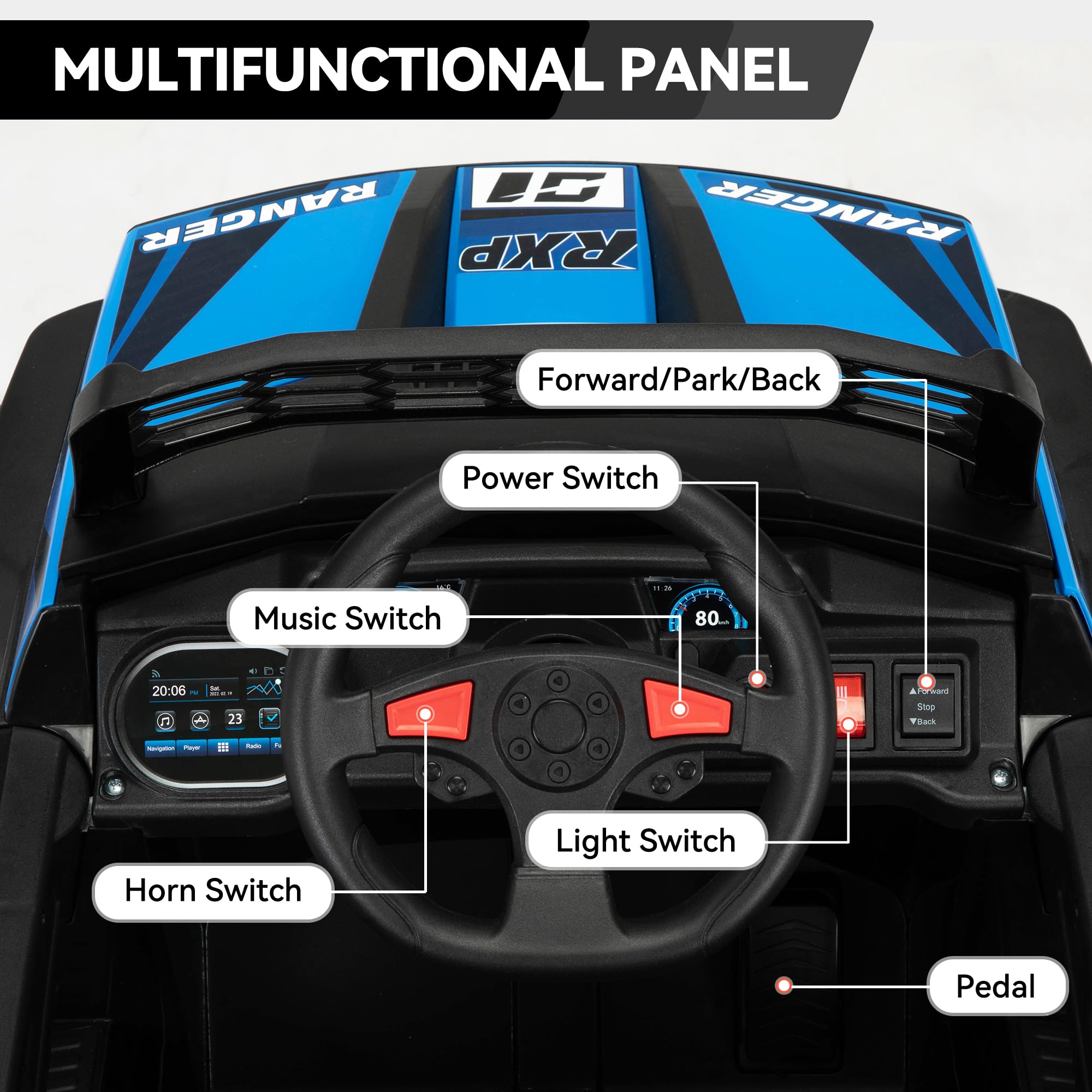 12V Kids Electric Ride-On Truck with Dual Motors