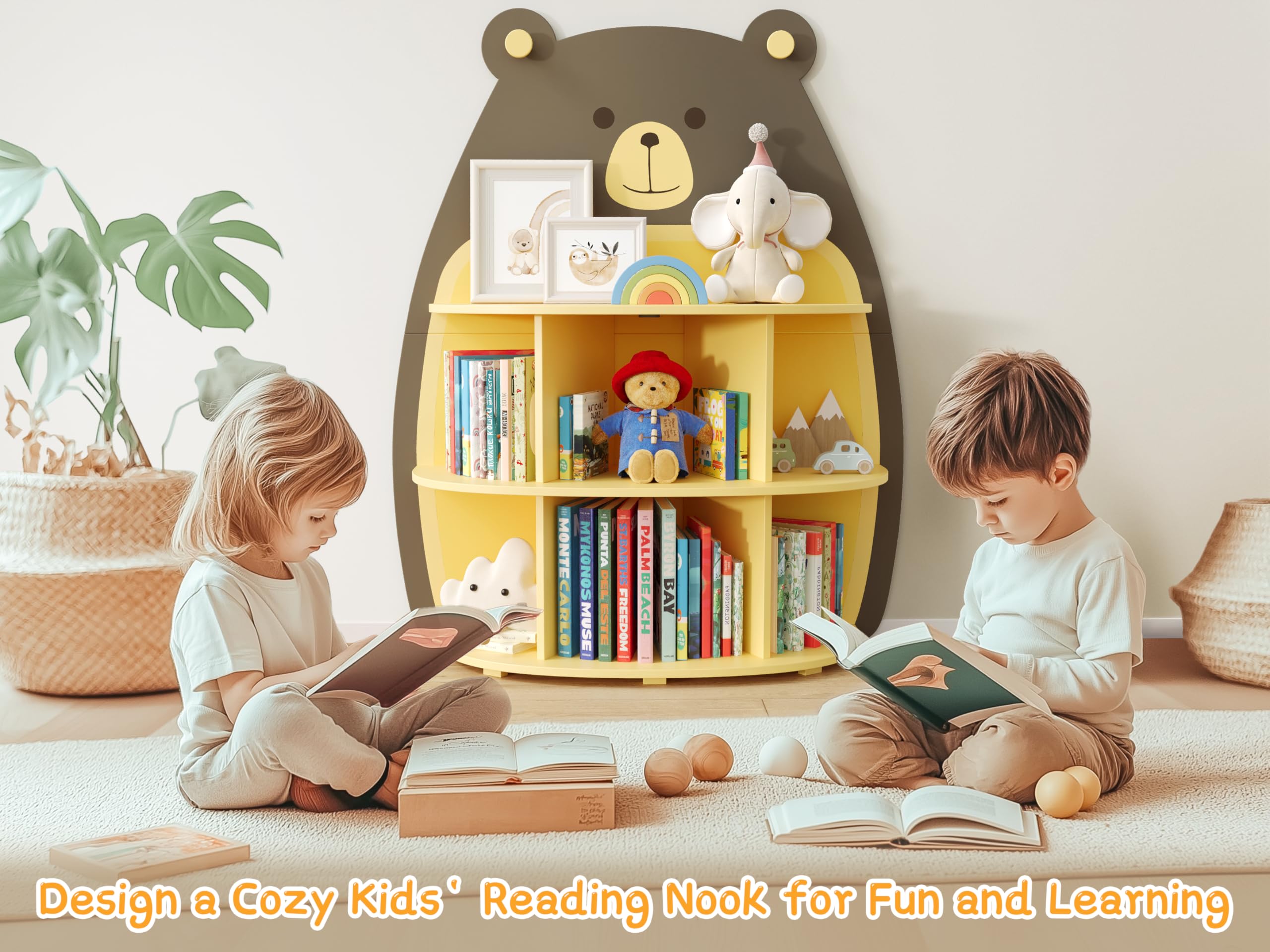 Bookshelf and Toy Storage, Toddler Bookshelf