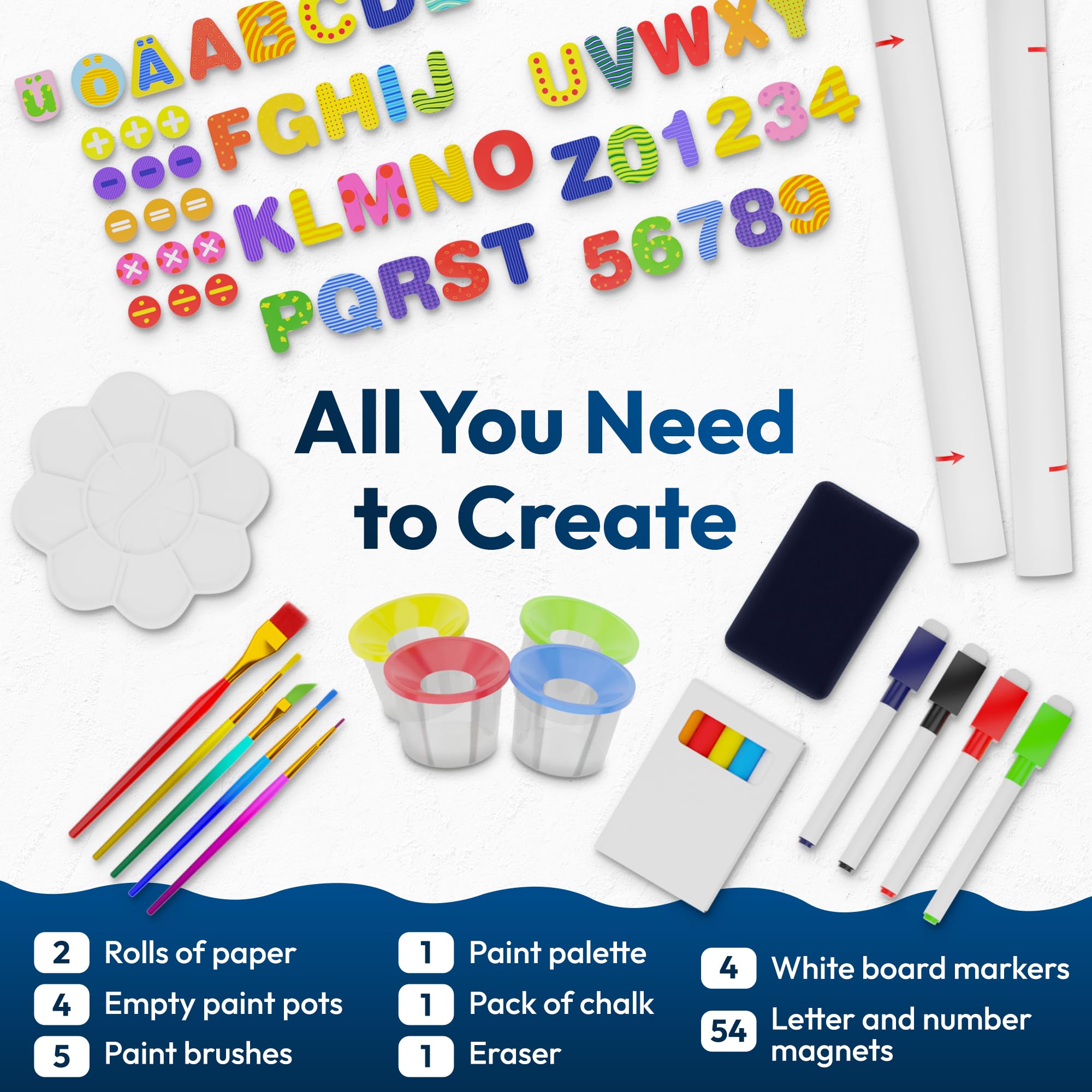 Double-Sided Wooden Art Easel for Kids