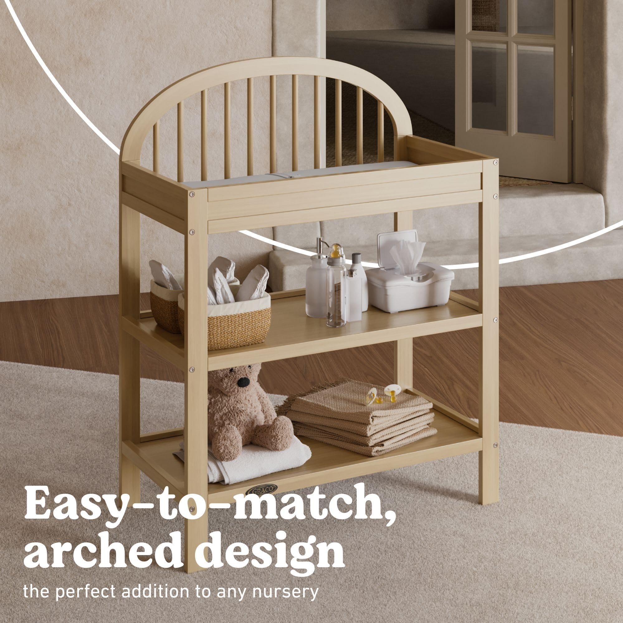 Changing Table with Water-Resistant Pad