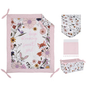 Keep Blooming Pink, White, Purple and Gold, Flowers, Fox