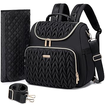 Tealari 4 in 1 Convertible Diaper Bag Backpack,Waterproof Baby