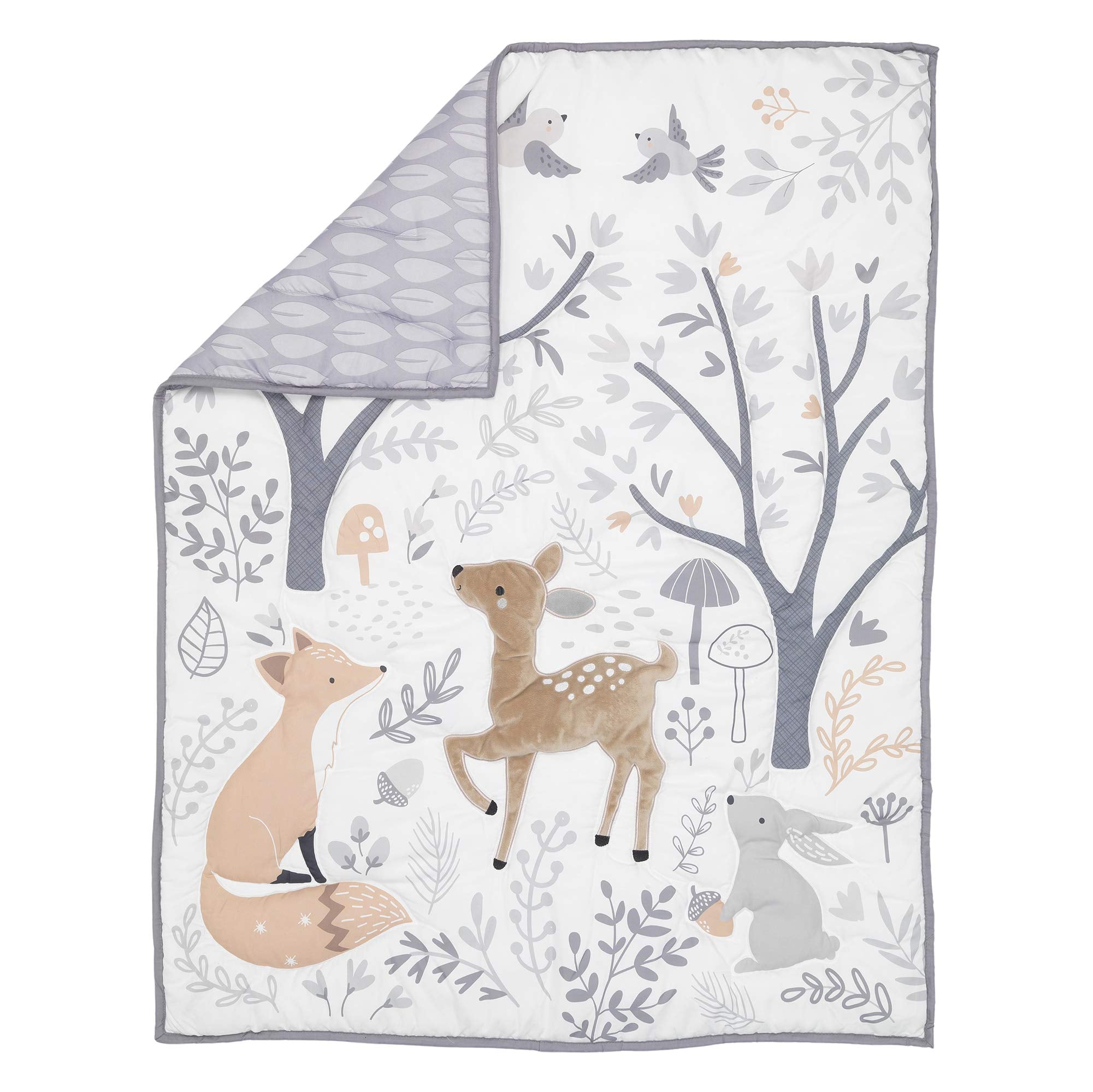 3-Piece Forest Deer Crib Bedding Set