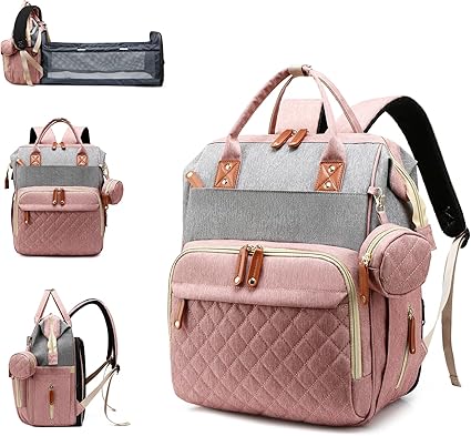 Bag with Changing Station, Waterproof 3 in 1 Baby Diaper Backpack