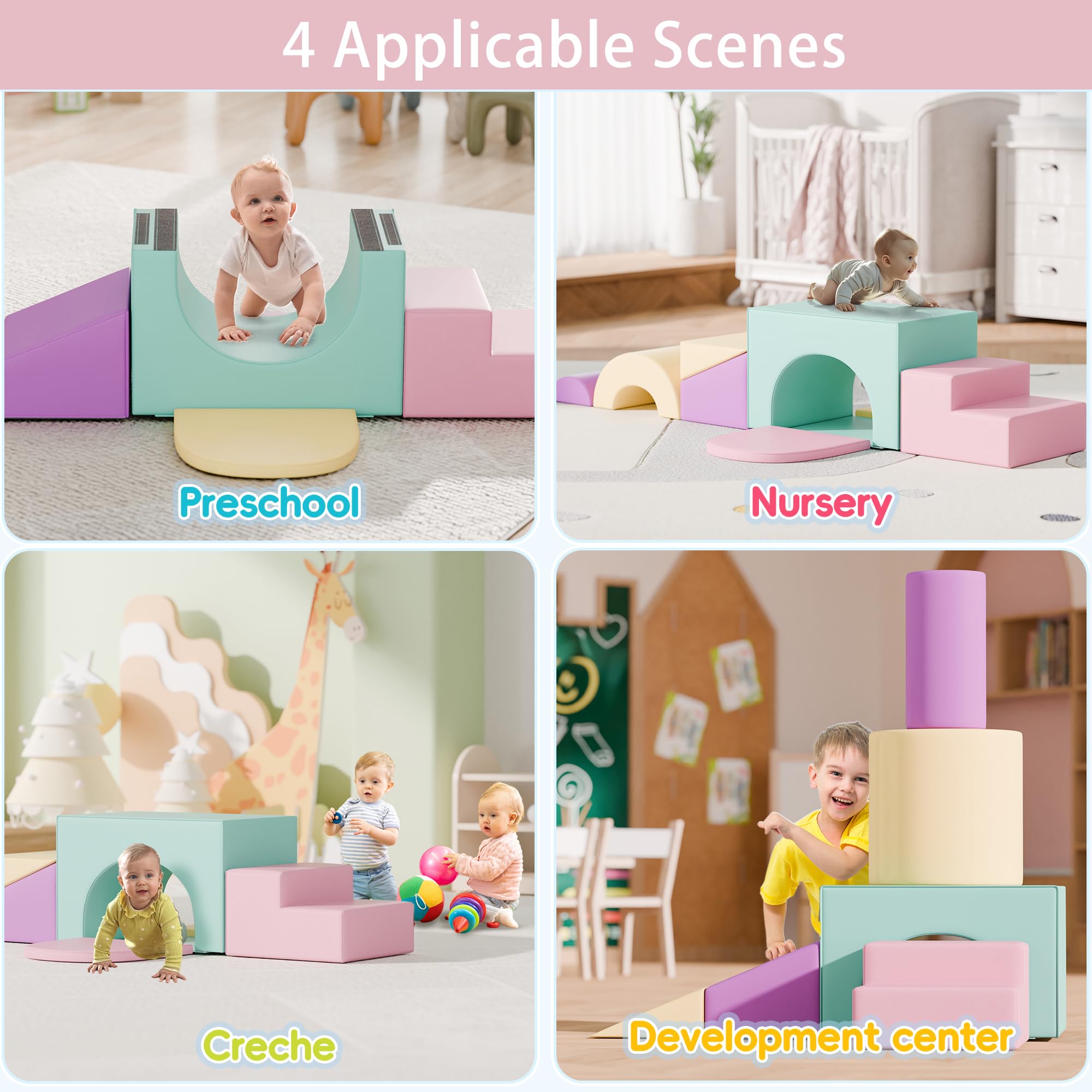 Soft Foam Climbing Blocks Set for Toddlers