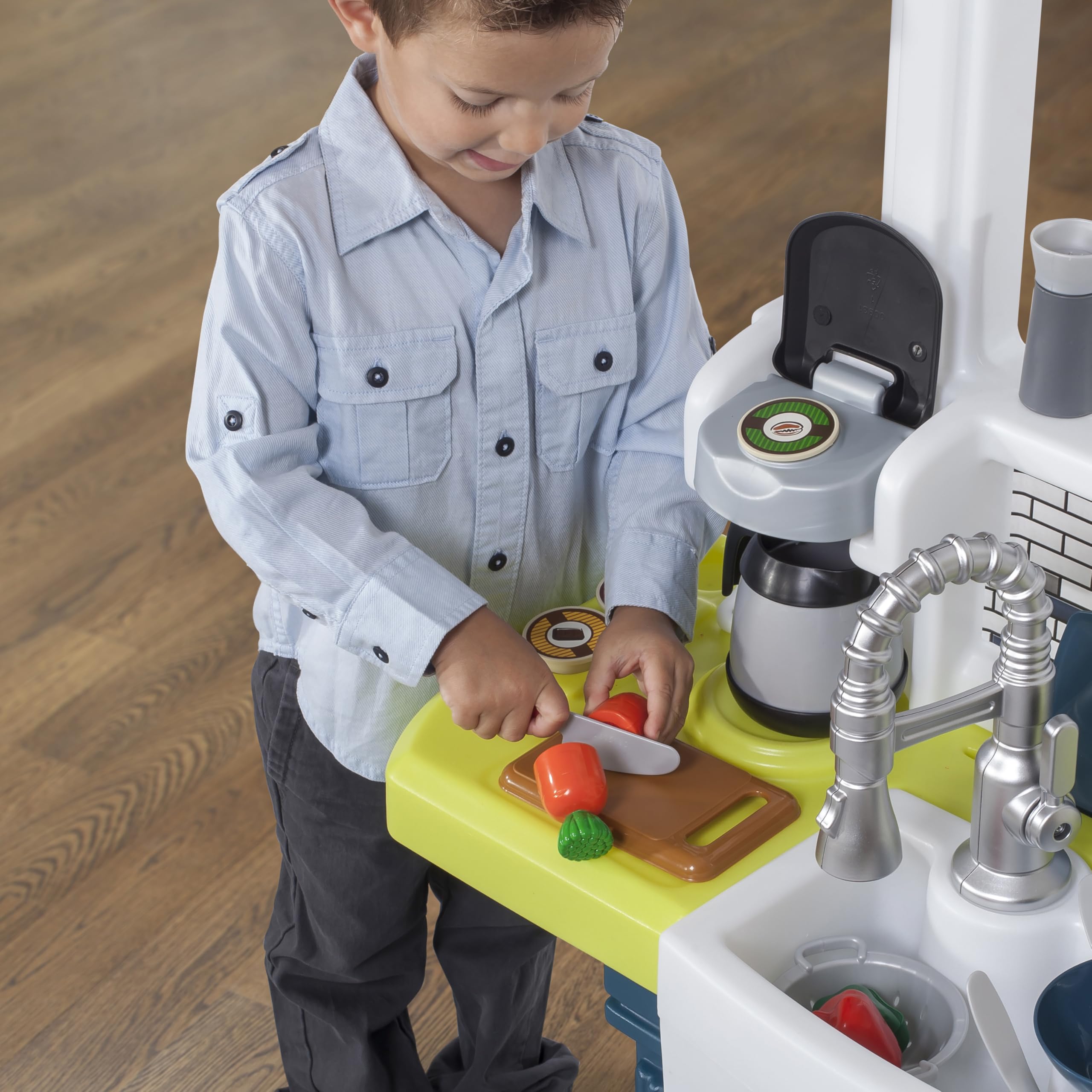 Kids Kitchen Playset with Lights and Sounds - 78 Piece Set