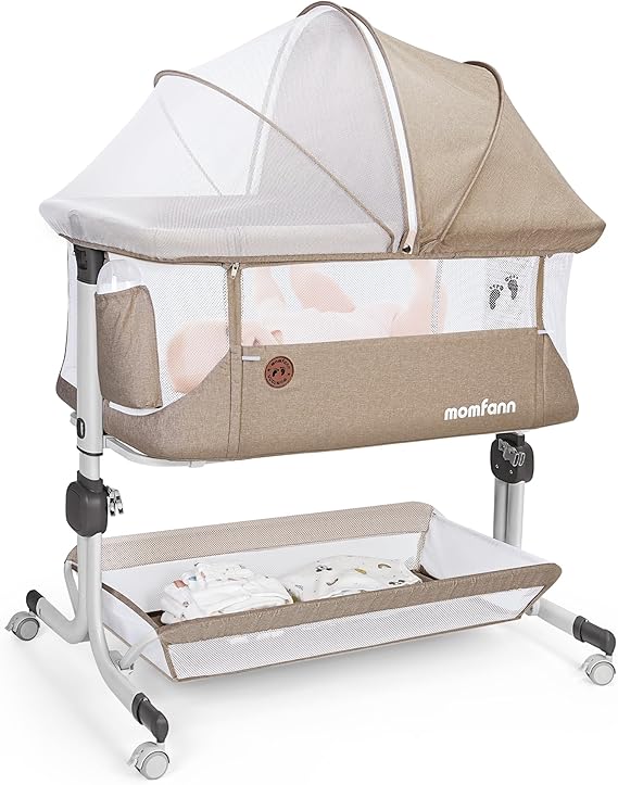 Baby Bassinet Bedside Sleeper, Upgraded Stability Bedside Crib
