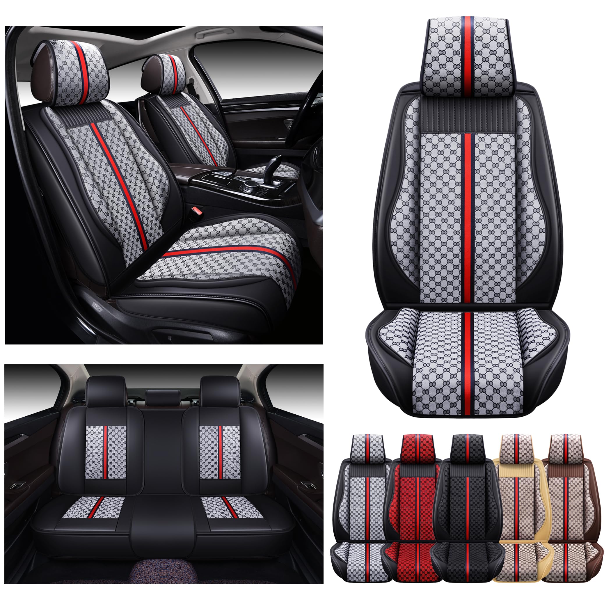 Car Seat Covers Premium Waterproof Faux Leather Cushion Universal Accessories