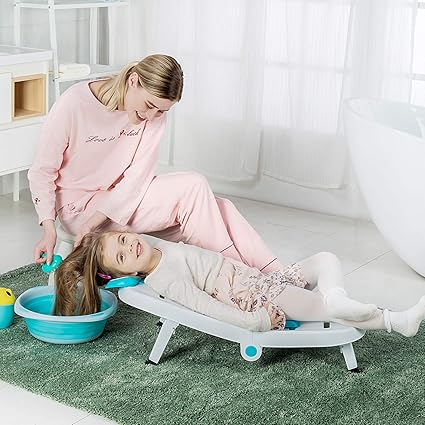 Toddler Shampoo Chair Bather Girls, Kids Hair Washing Bath Seat