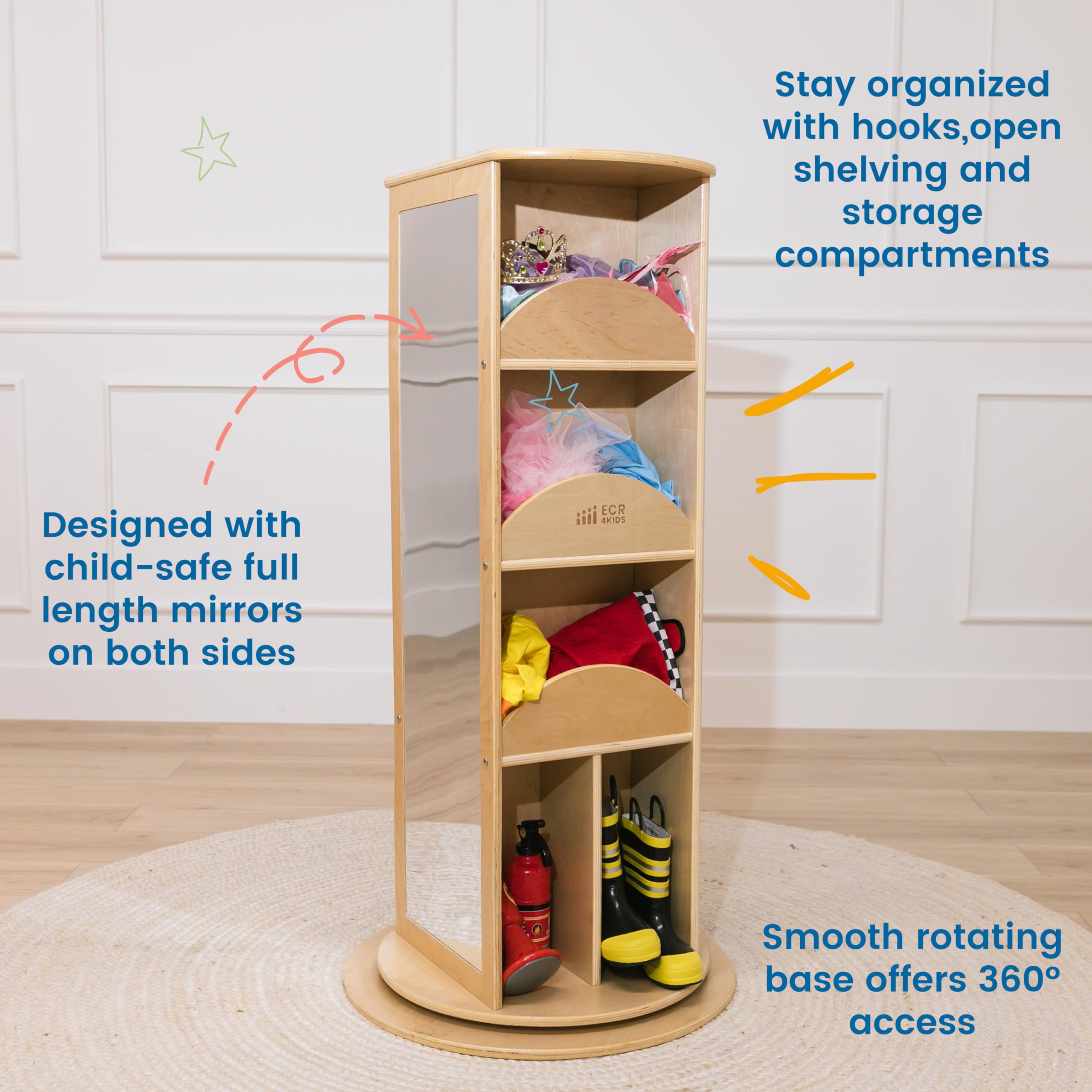 Rotating Dress-Up Carousel Costume Organizer