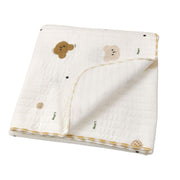 3 Layer Cotton Baby Blanket Warm Toddler Quilt Lightweight Baby