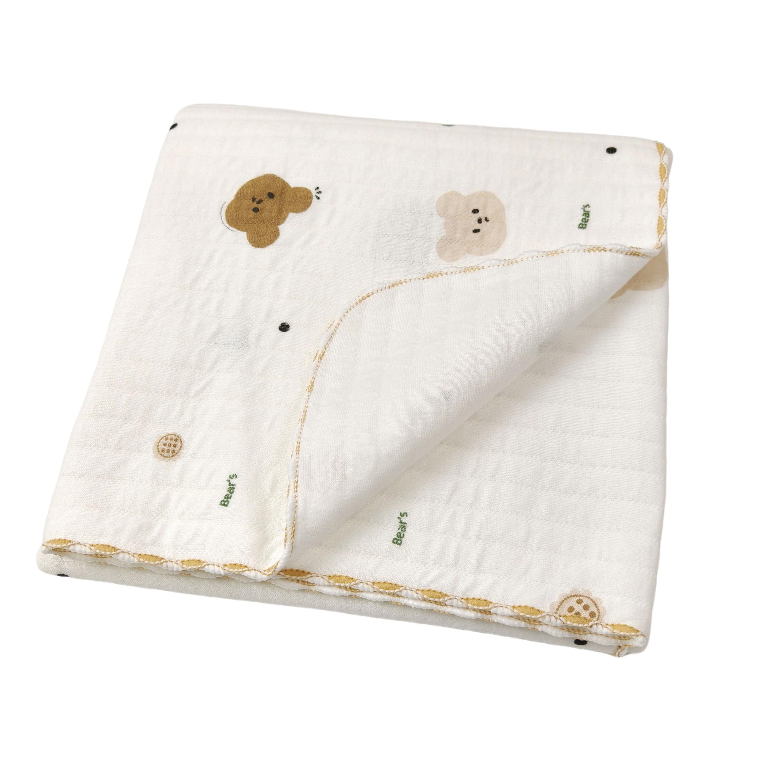 3 Layer Cotton Baby Blanket Warm Toddler Quilt Lightweight Baby