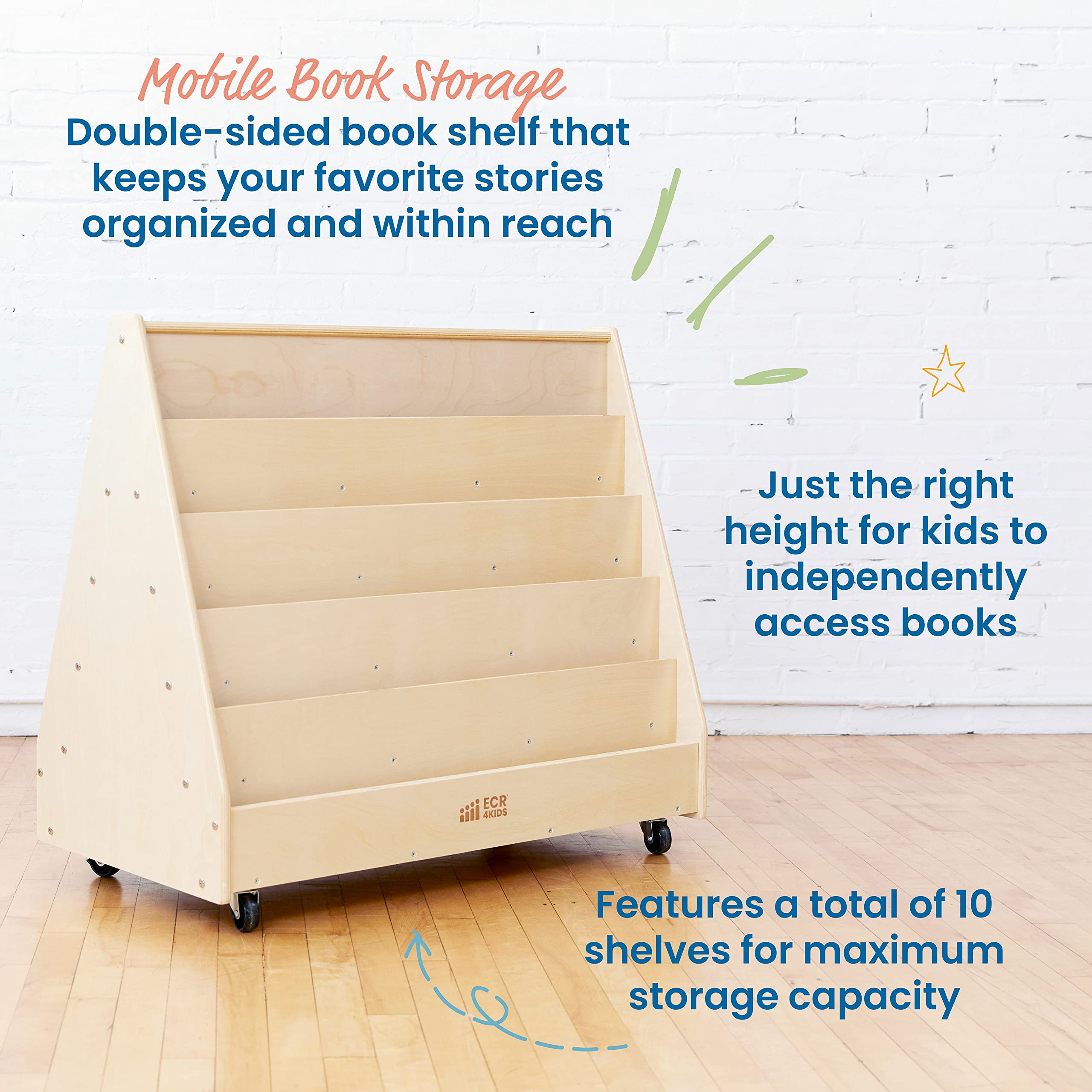 Double-Sided Mobile Book Display for Kids