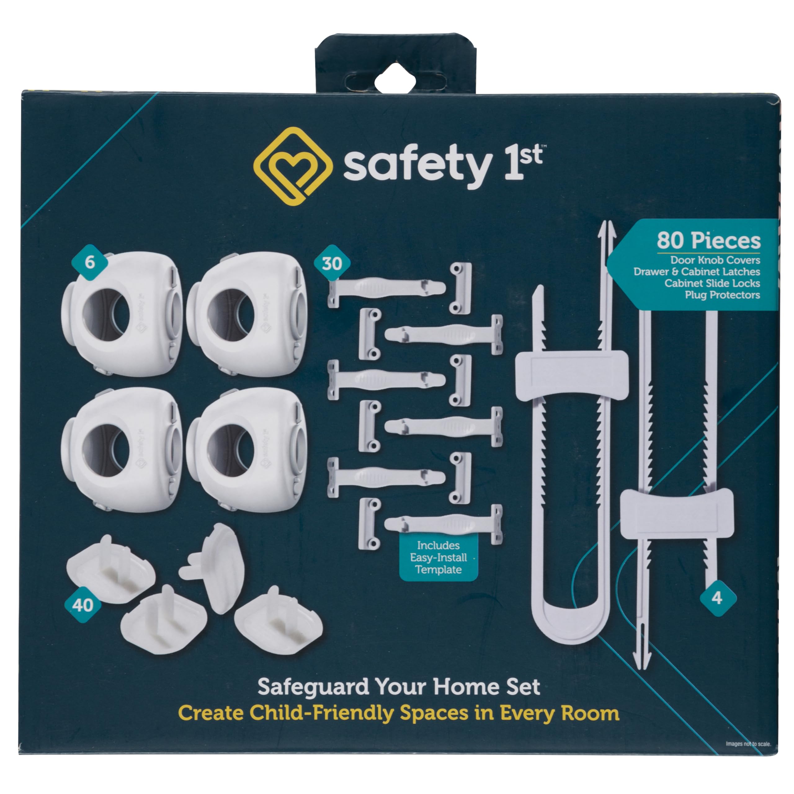 Home Safeguarding and Childproofing Set (80 Pcs), White
