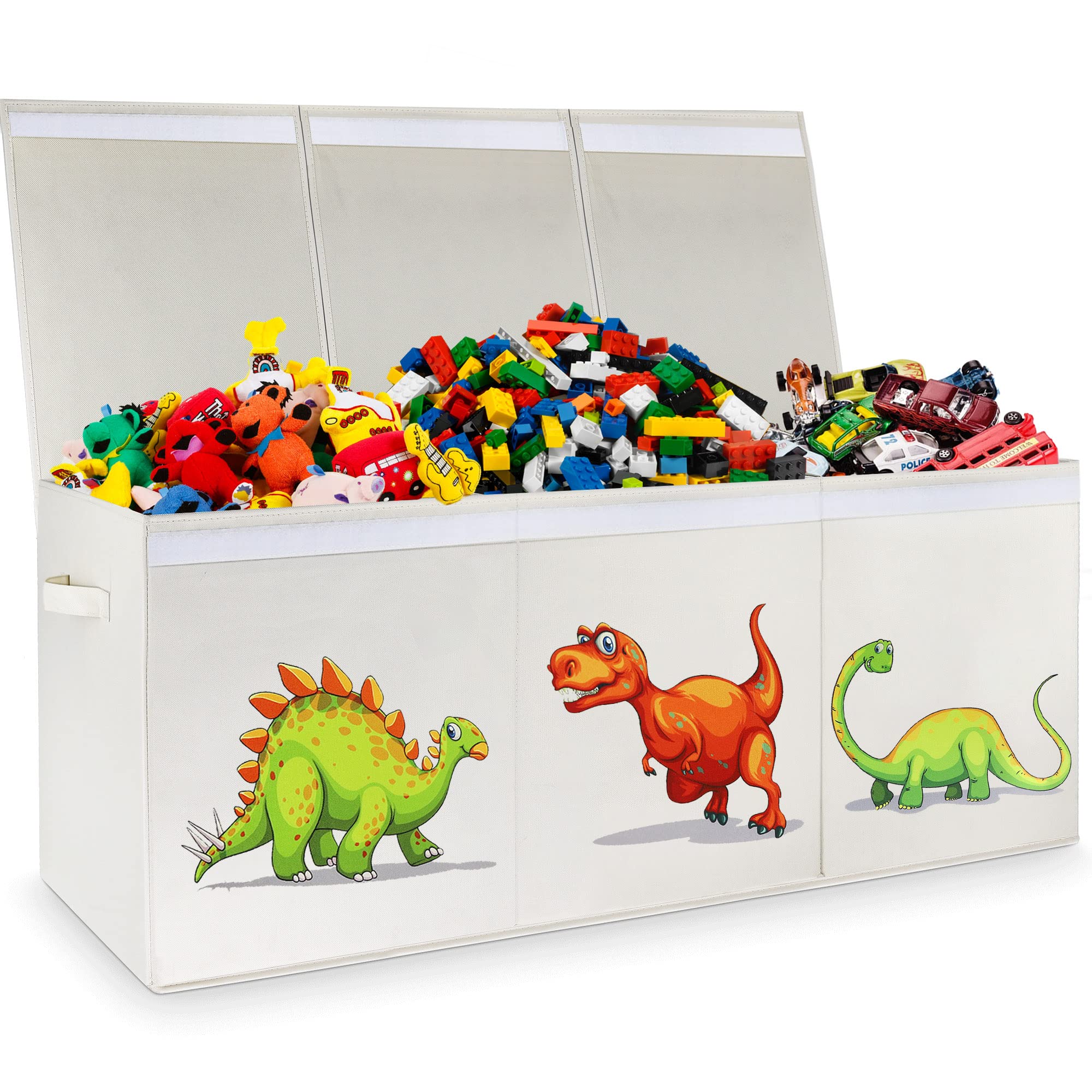Large Toy Chest Storage Bin with Removable Divider