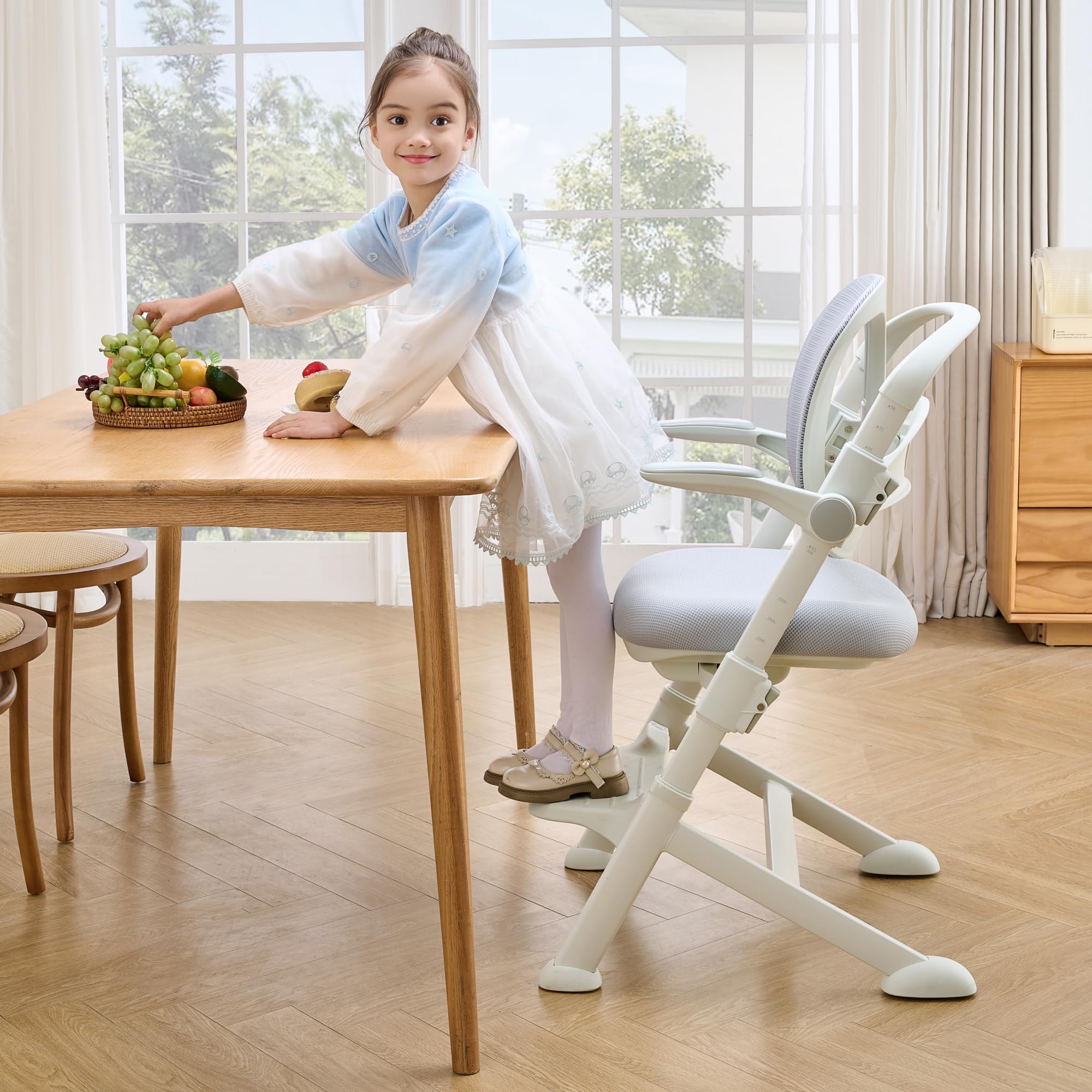 Ergonomic Kids Desk Chair with Adjustable Footrest