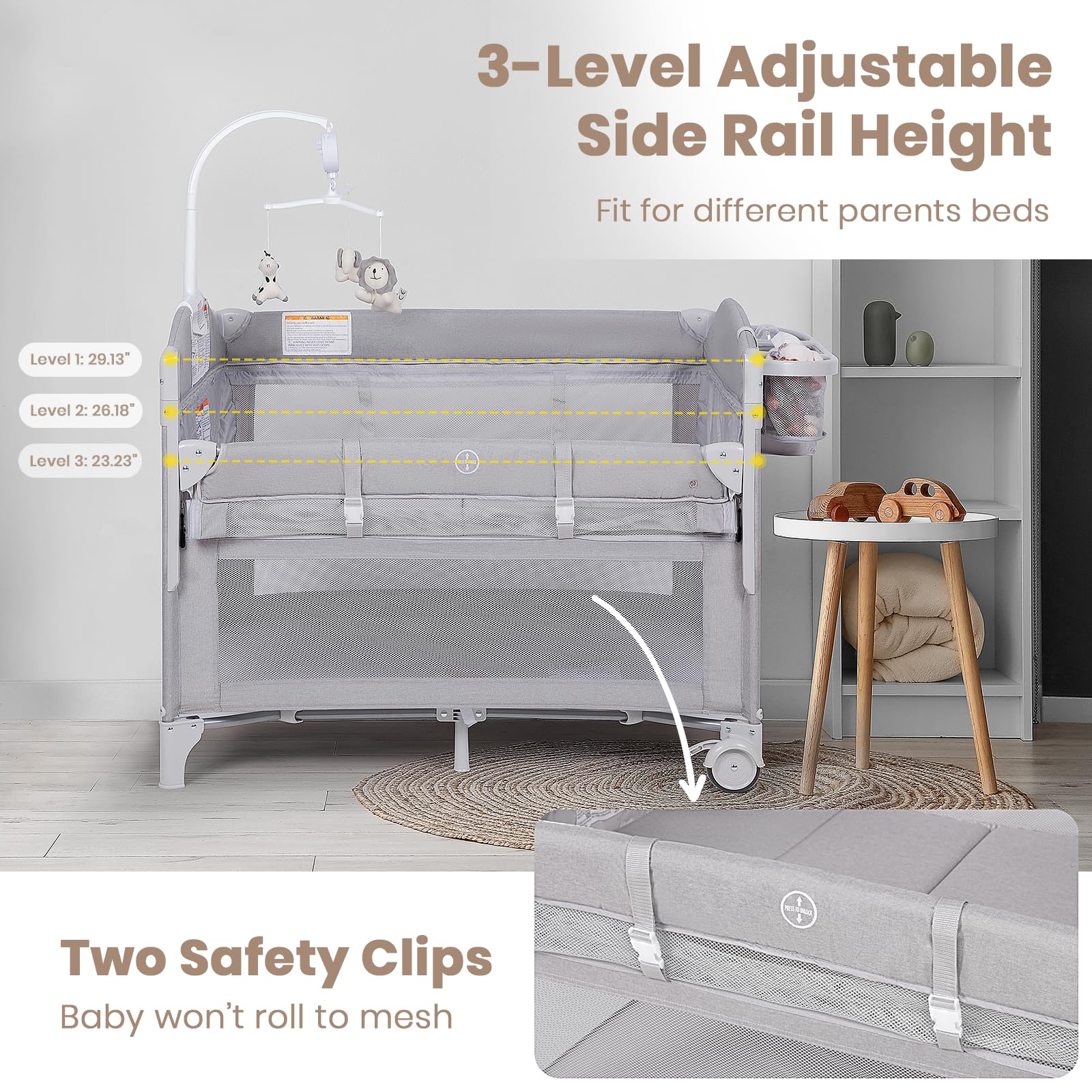 4-in-1 Convertible Crib - White