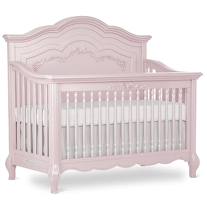 Aurora 5-in-1 Convertible Full-Size Baby Crib in Ivory Lace