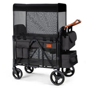 Wagon Stroller for 2 Kids, High Seat & 5 Point Harness, Foldable All-Terrain Wagon