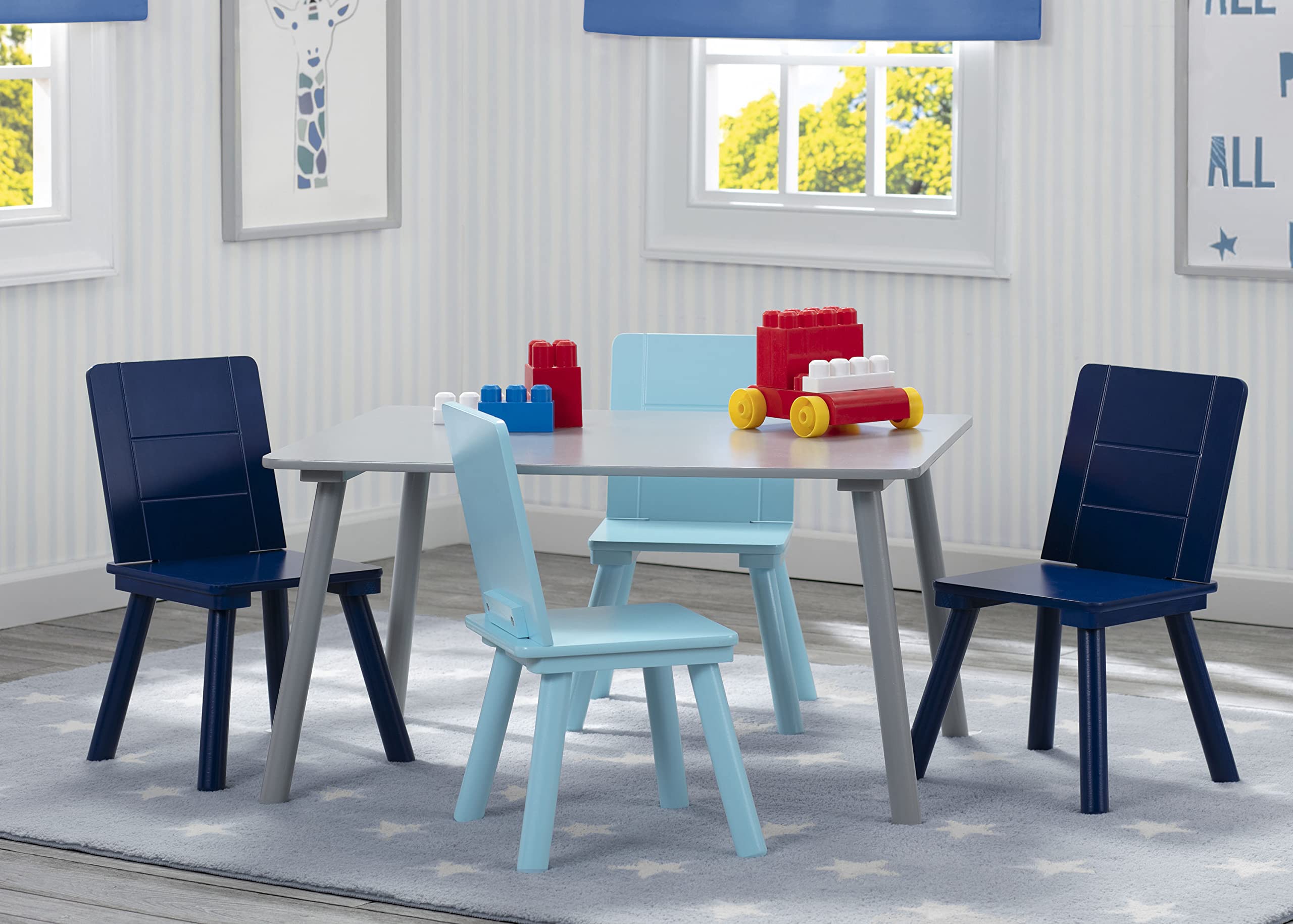 Kids Table and Chair Set with 4 Chairs