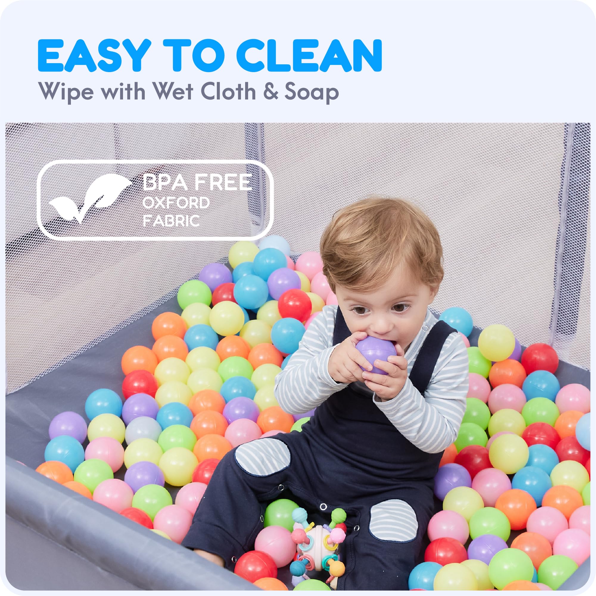 50x50 Large Baby Playpen with Mesh Sides