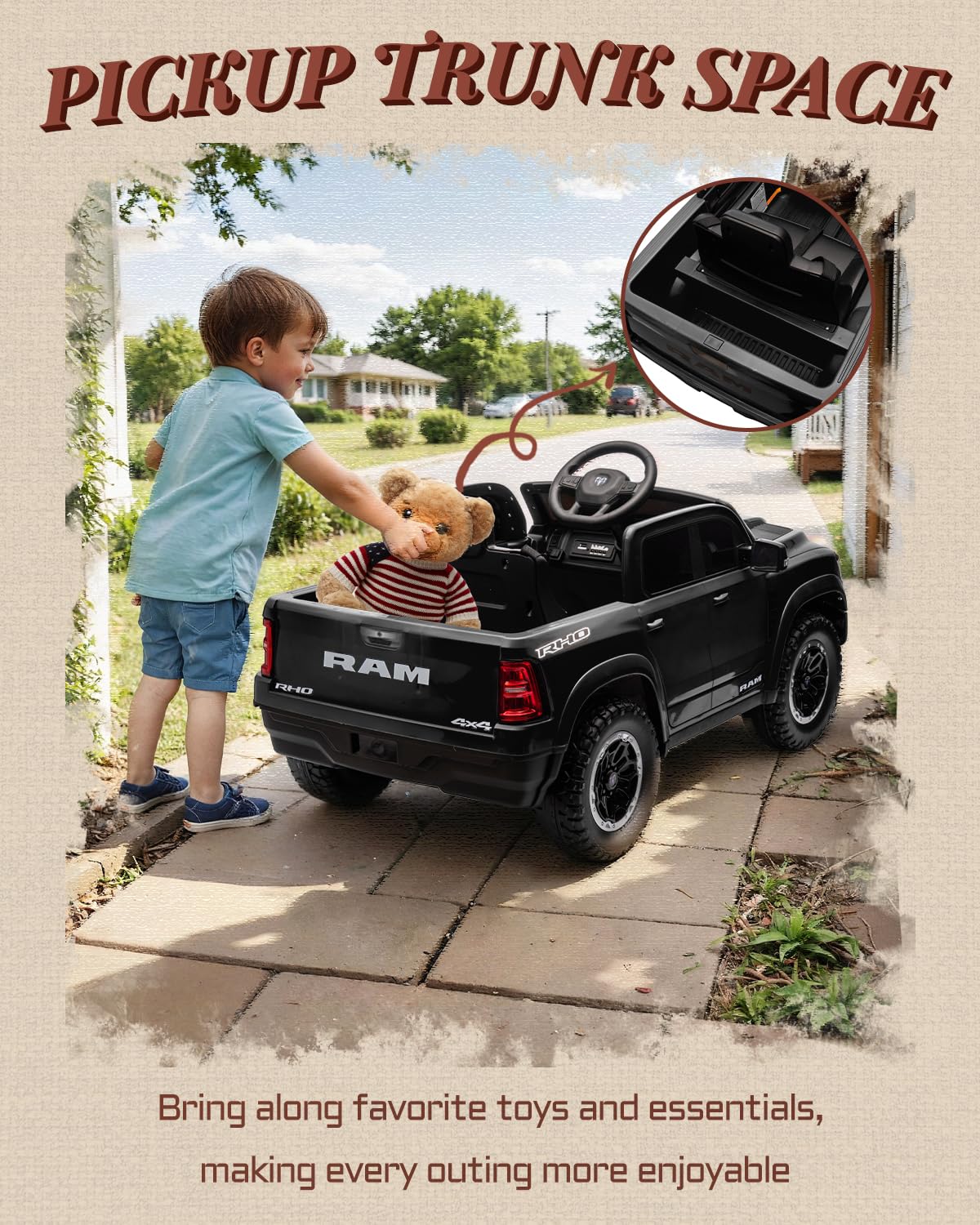 12V Licensed Ram 1500 Kids Ride-On Truck